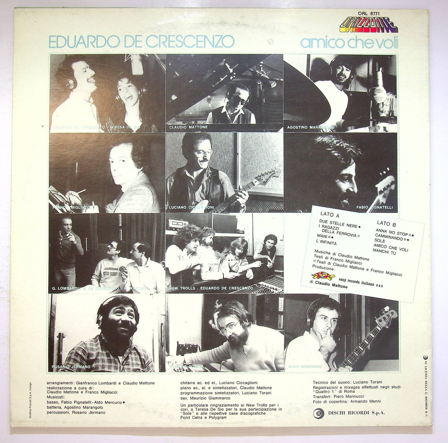 EBOND Eduardo De Crescenzo - Amico Che Voli Vinile V069029