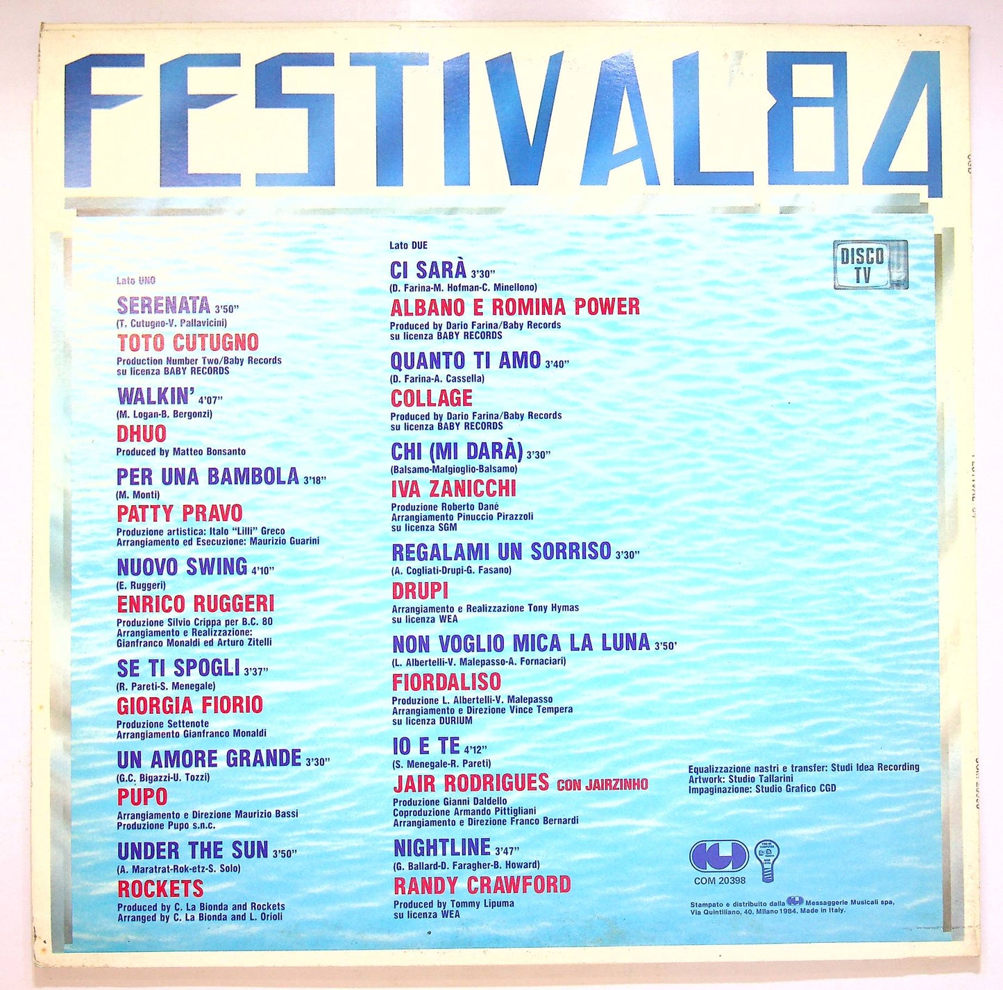 EBOND Various - Festival '84 Vinile V069033