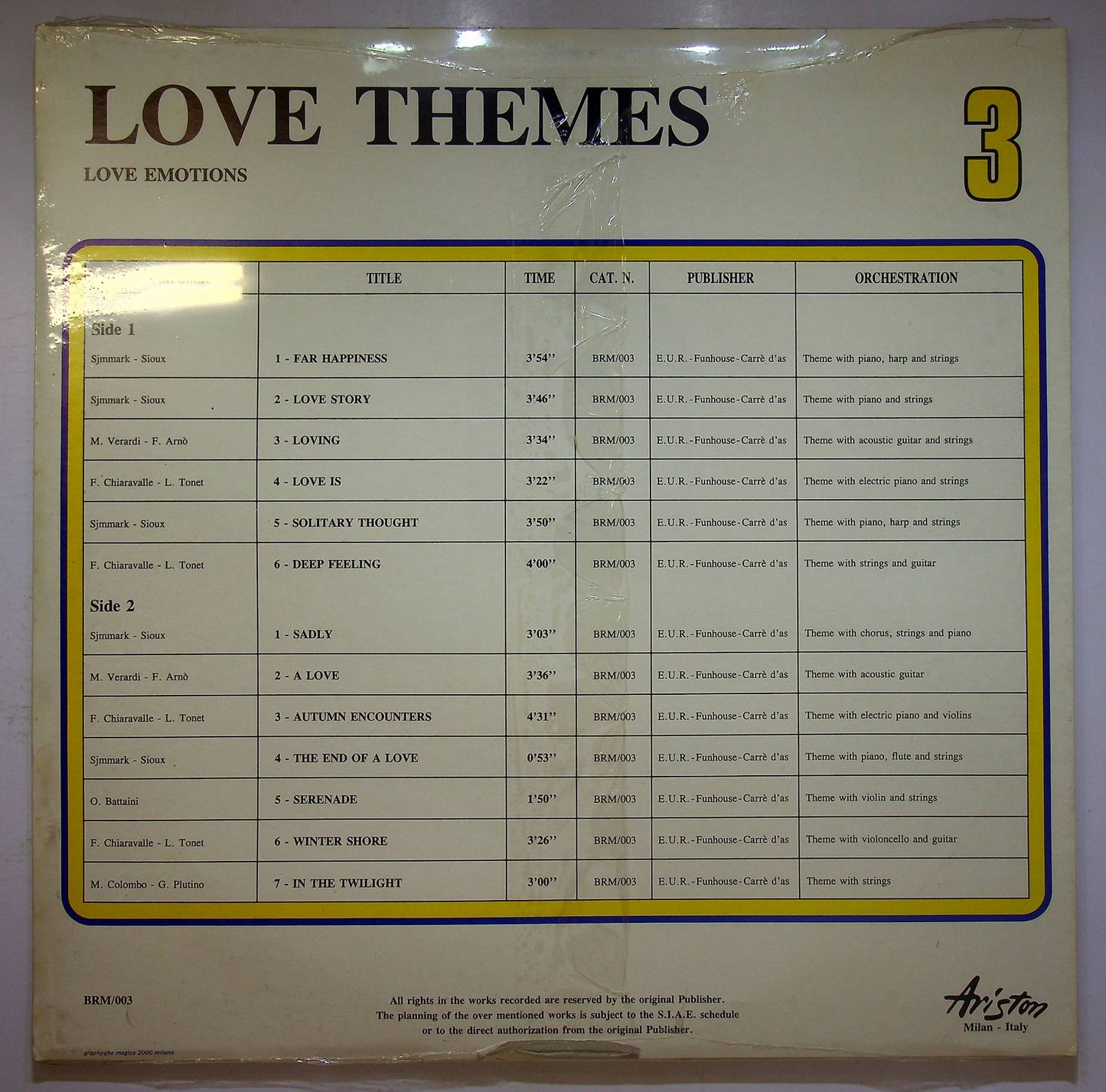EBOND Various - Love Themes - Love Emotions Vinile V069048