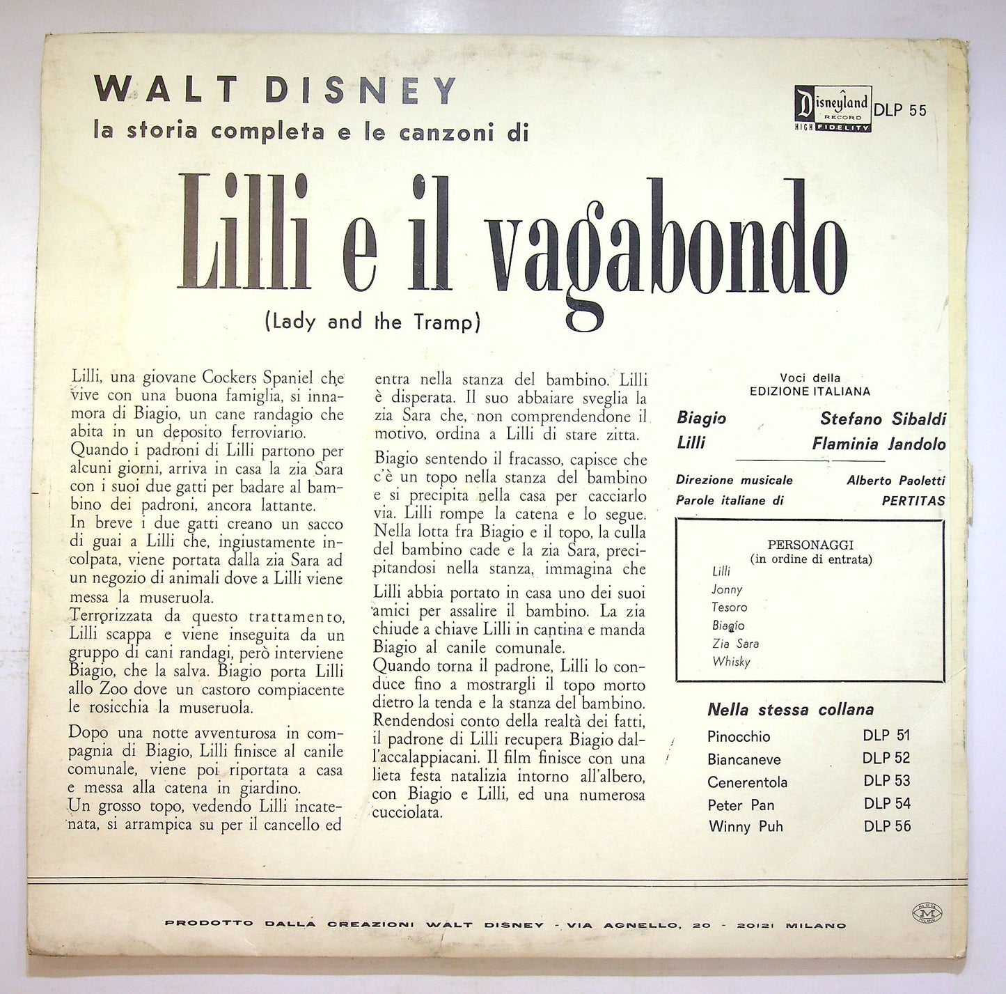 EBOND Walt Disney - Lilli E Il Vagabondo Vinile V069062