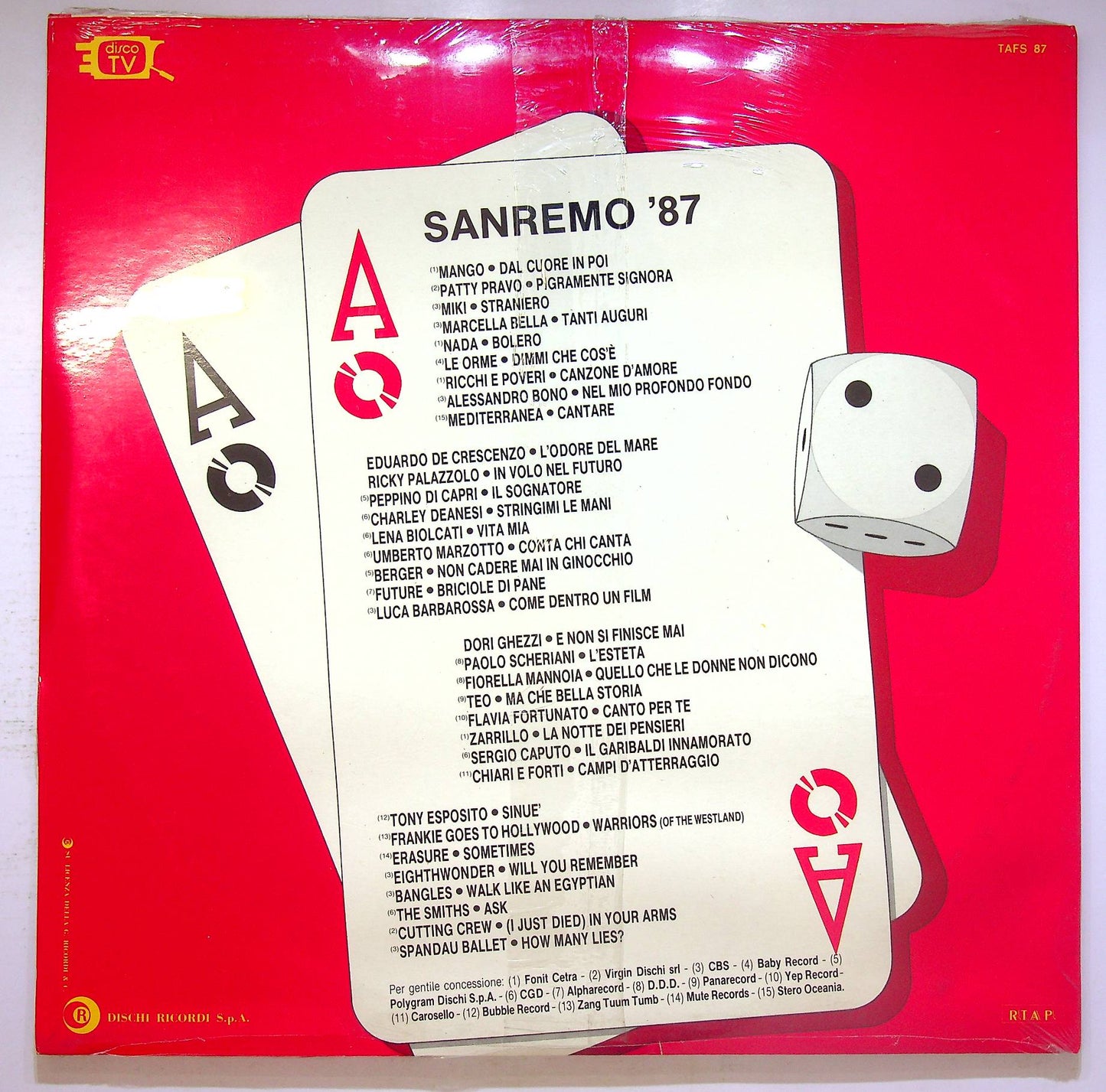 EBOND Various - Sanremo 87 Vinile V069067