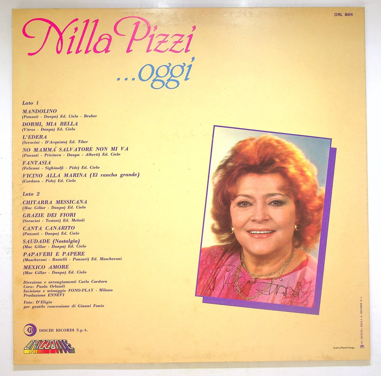 EBOND Nilla Pizzi - Nilla Pizzi ...Oggi Vinile V069087