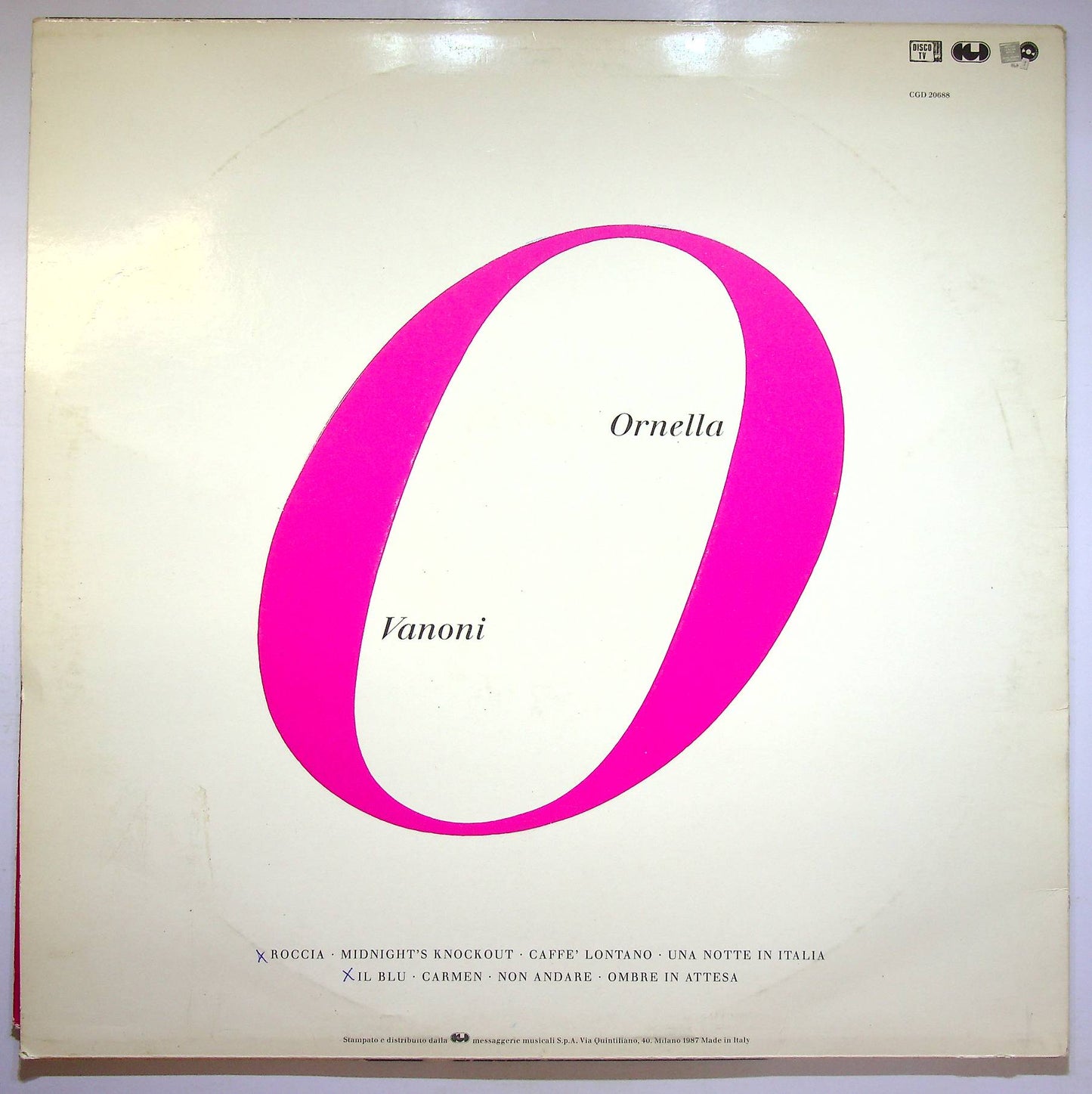 EBOND Ornella Vanoni - O Vinile V070057
