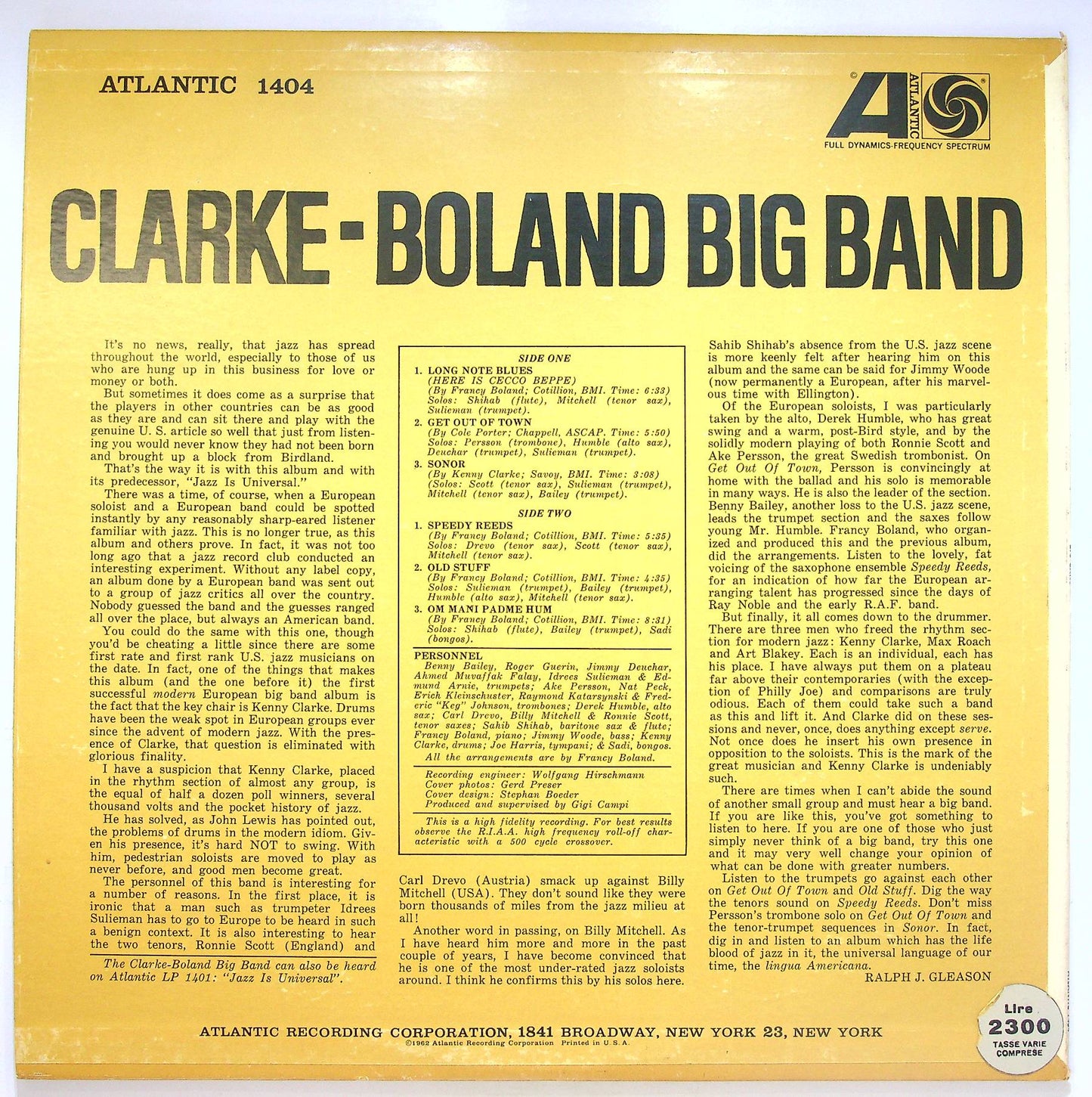 EBOND Clarke-Boland Big Band - Handle With Care Vinile V070079