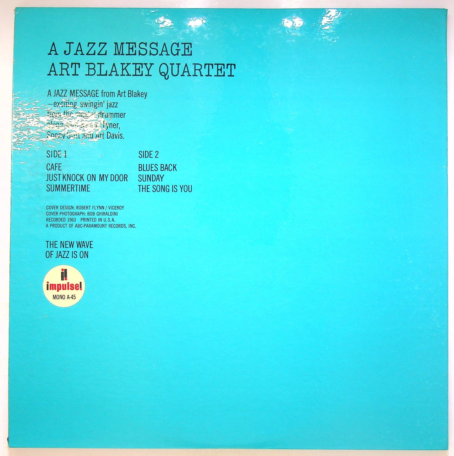 EBOND Art Blakey Quartet - A Jazz Message Vinile V070081