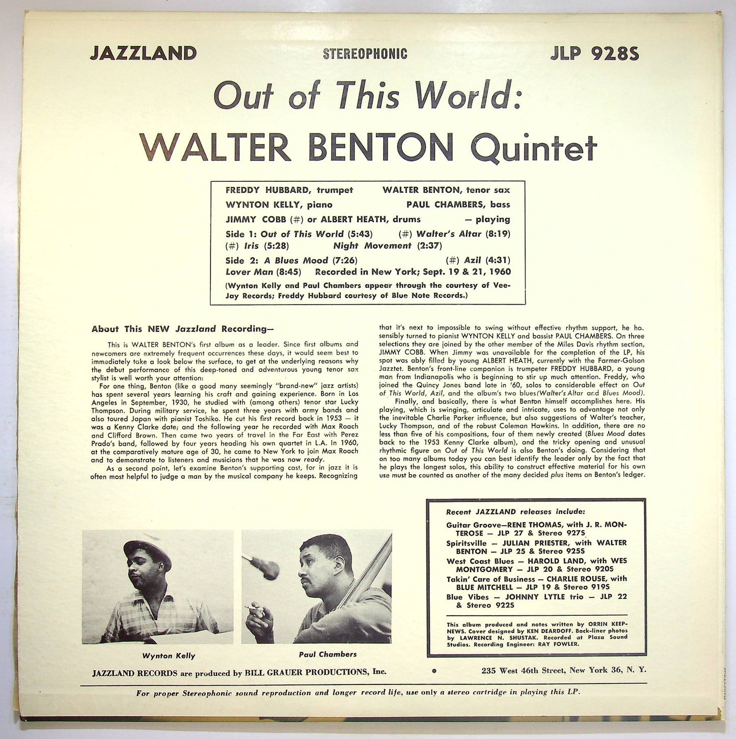 EBOND Walter Benton Quintet - Out Of This World Vinile V070083