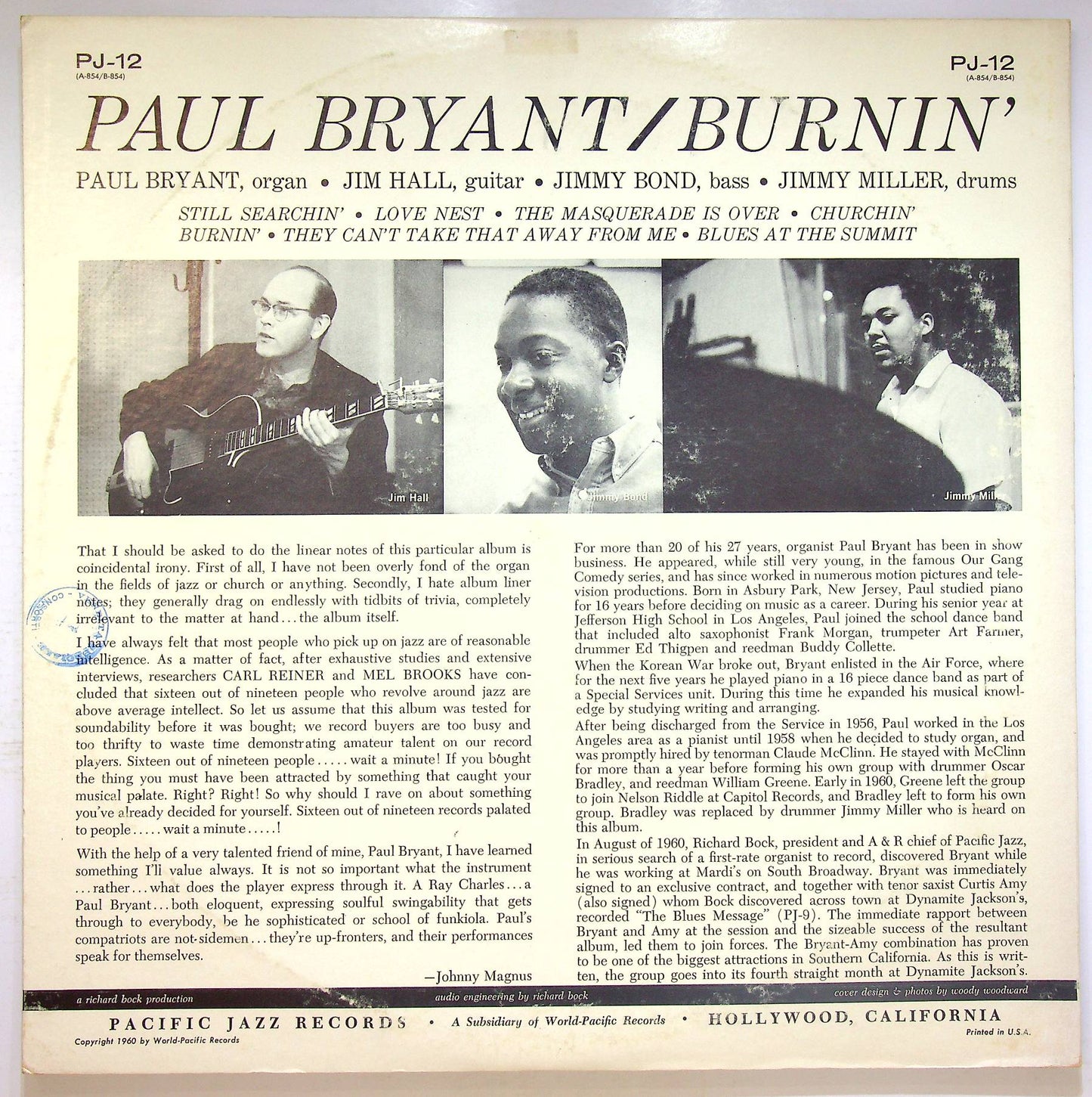 EBOND Paul Bryant - Burnin' Vinile V070092