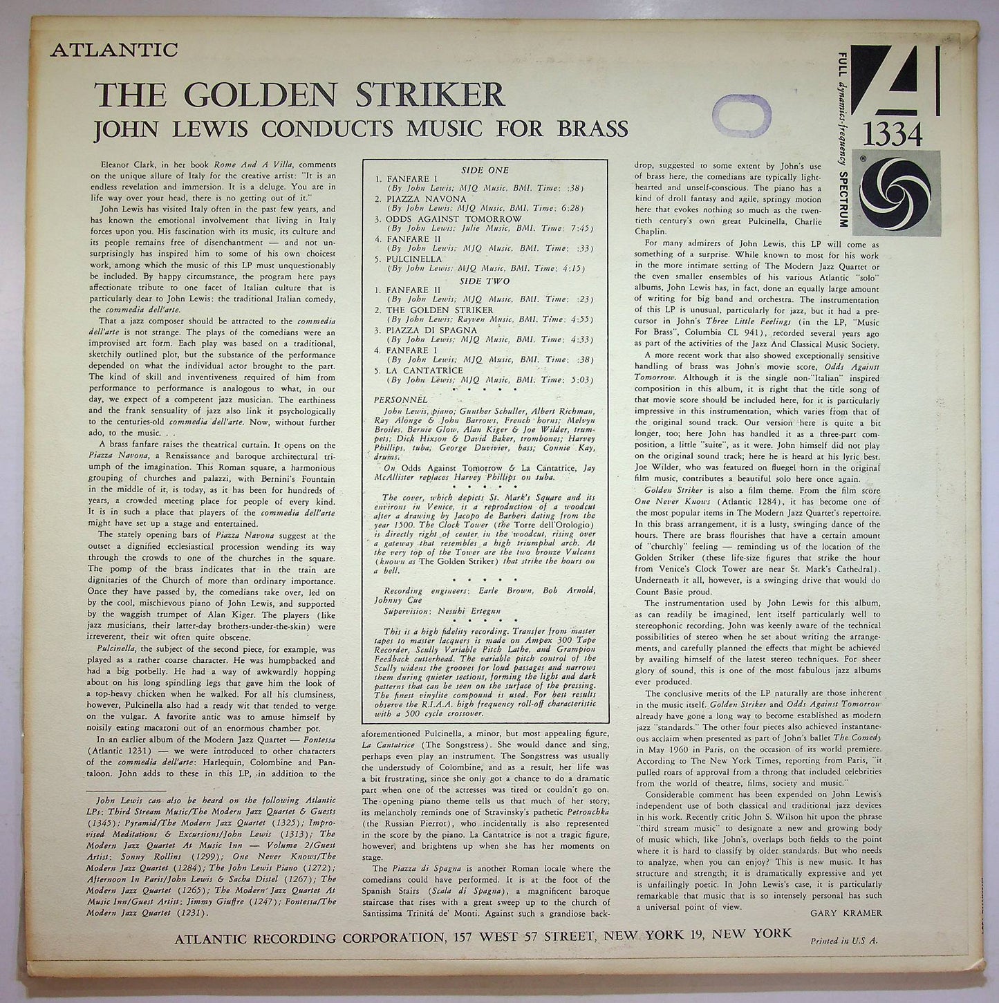 EBOND John Lewis - The Golden Striker Vinile V070110