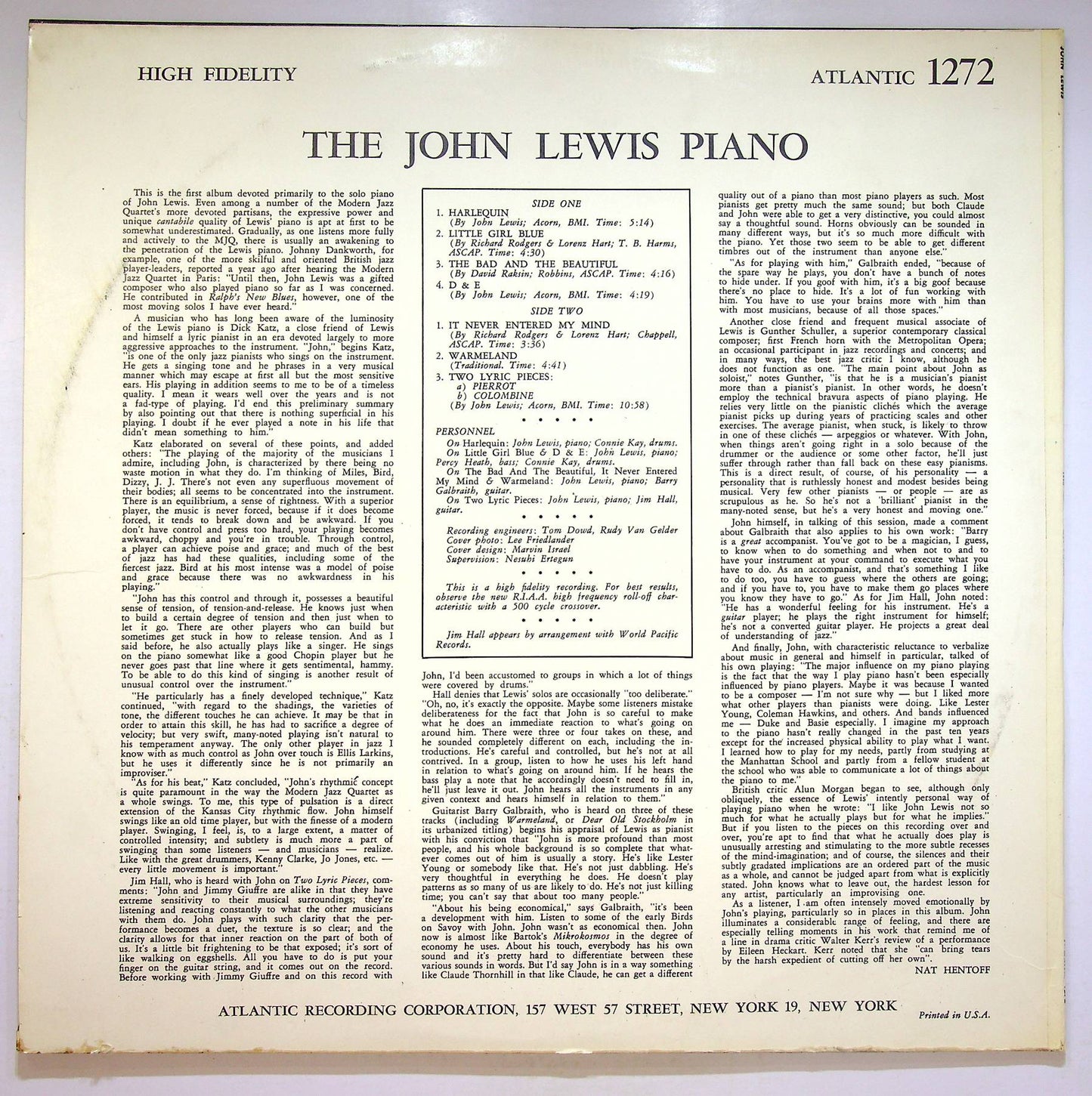 EBOND John Lewis - The John Lewis Piano Vinile V070111