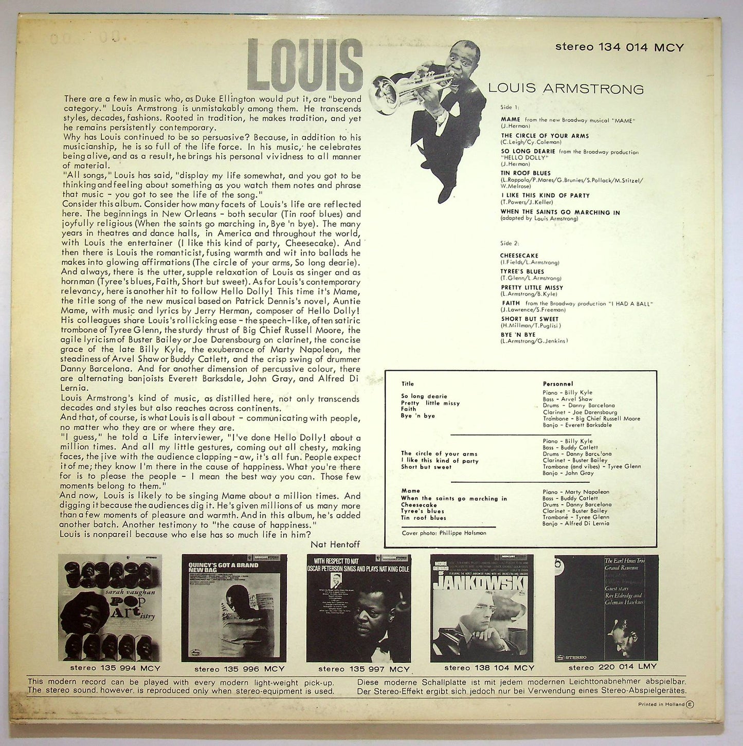 EBOND Louis Armstrong - Louis Vinile V071019