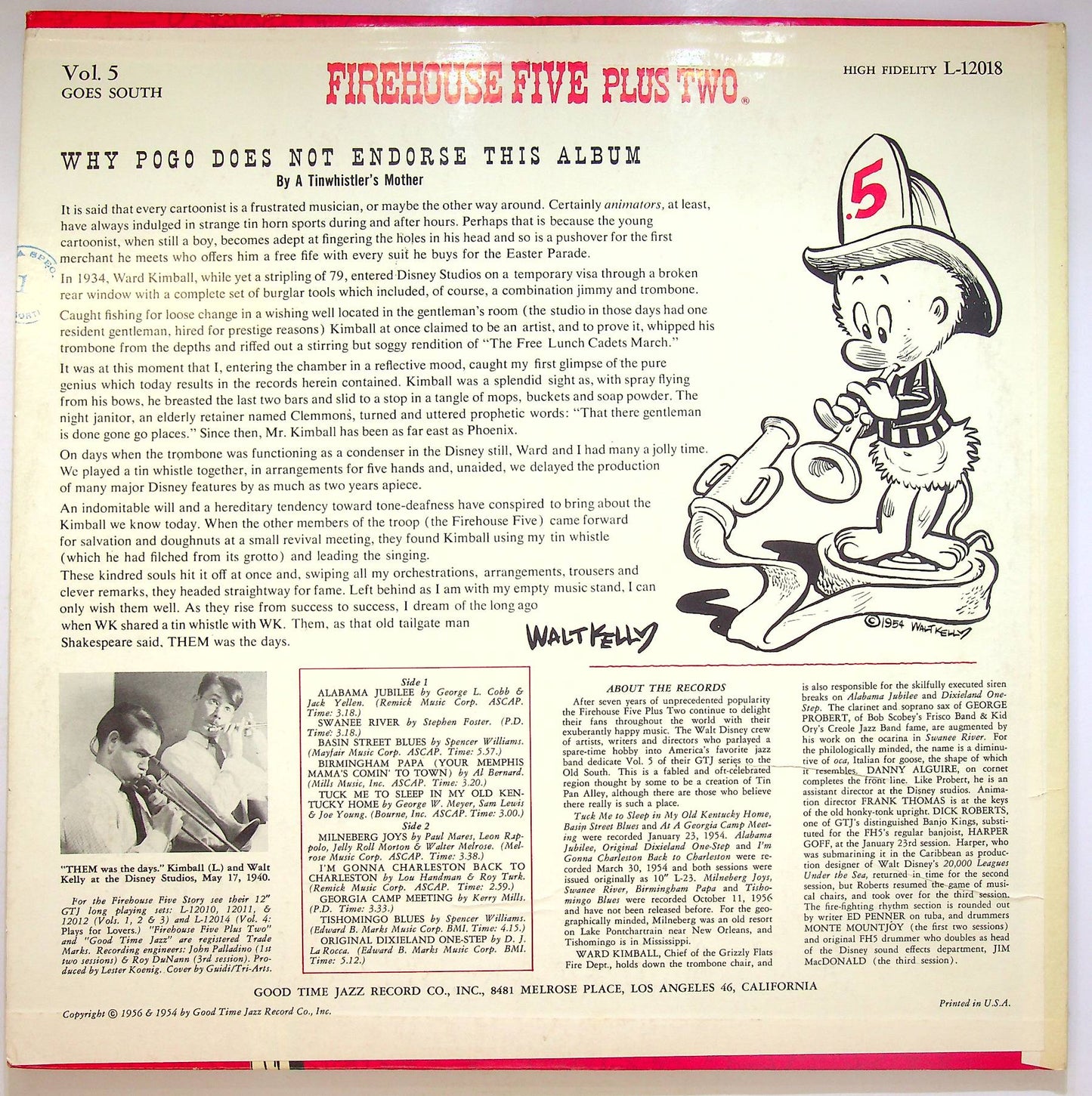 EBOND Firehouse Five Plus Two - Vol. 5: Goes South! Vinile V071037