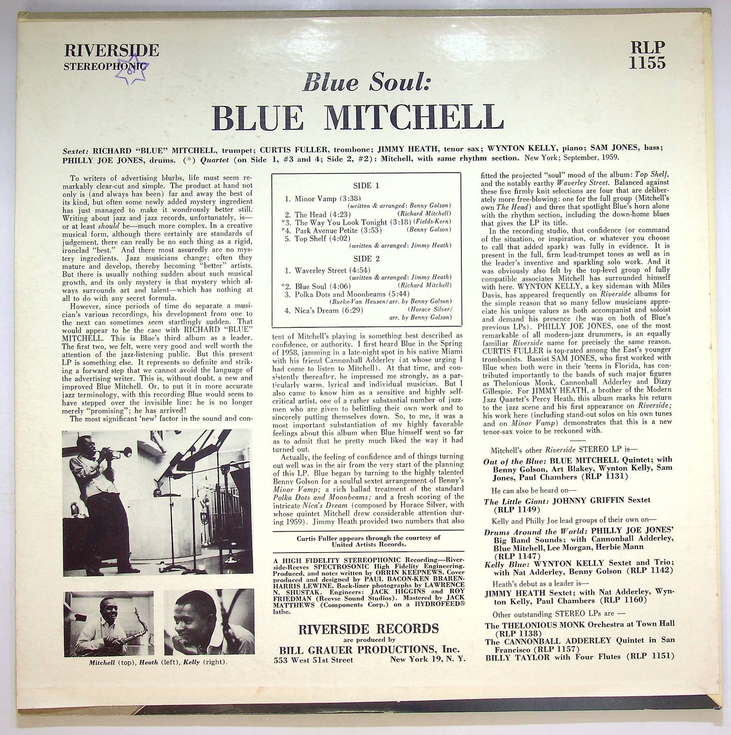 EBOND Blue Mitchell Sextet - Blue Soul Vinile V071045