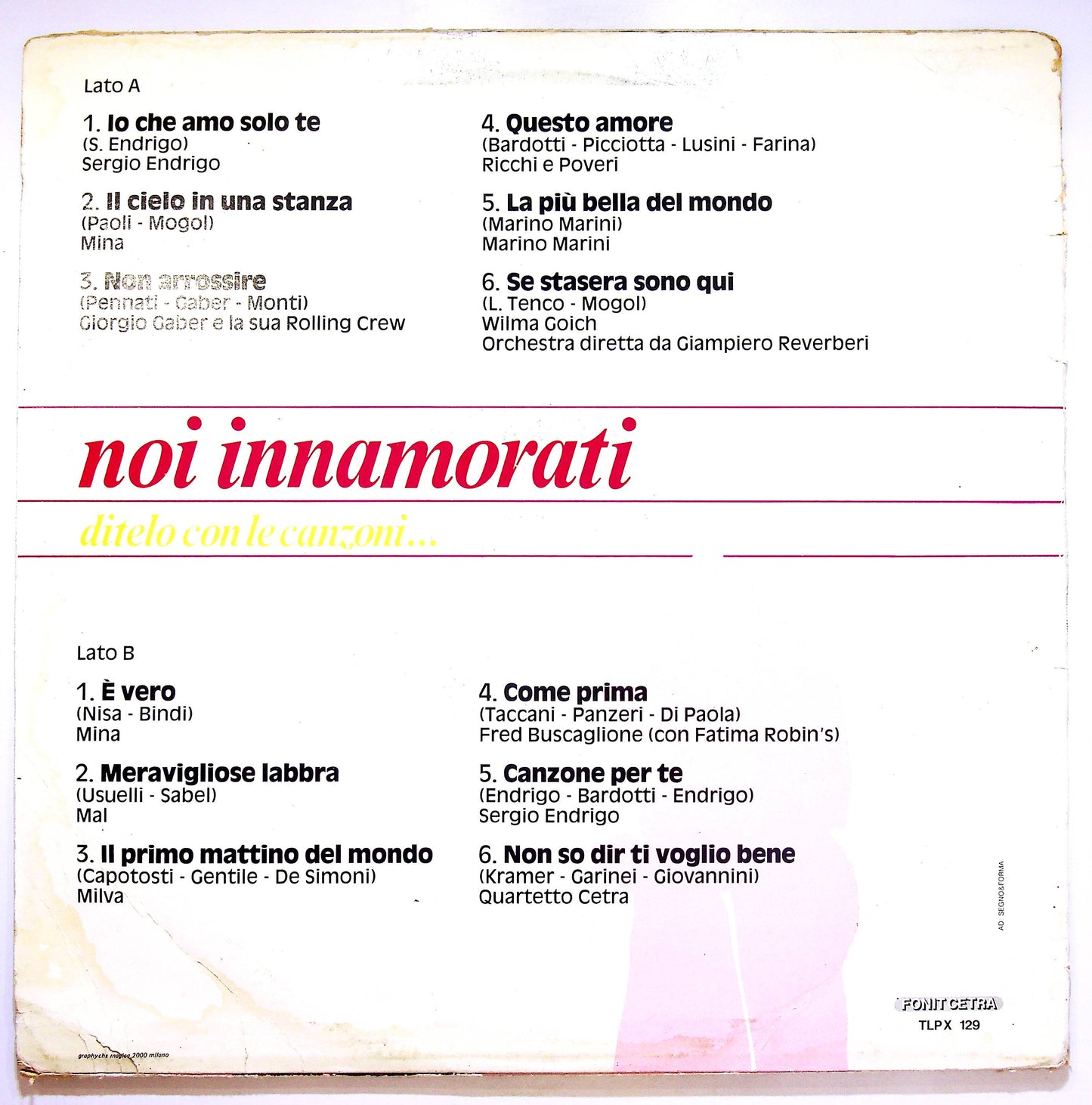 EBOND Various - Noi Innamorati - Ditelo Con Le Canzoni... Vinile V071079