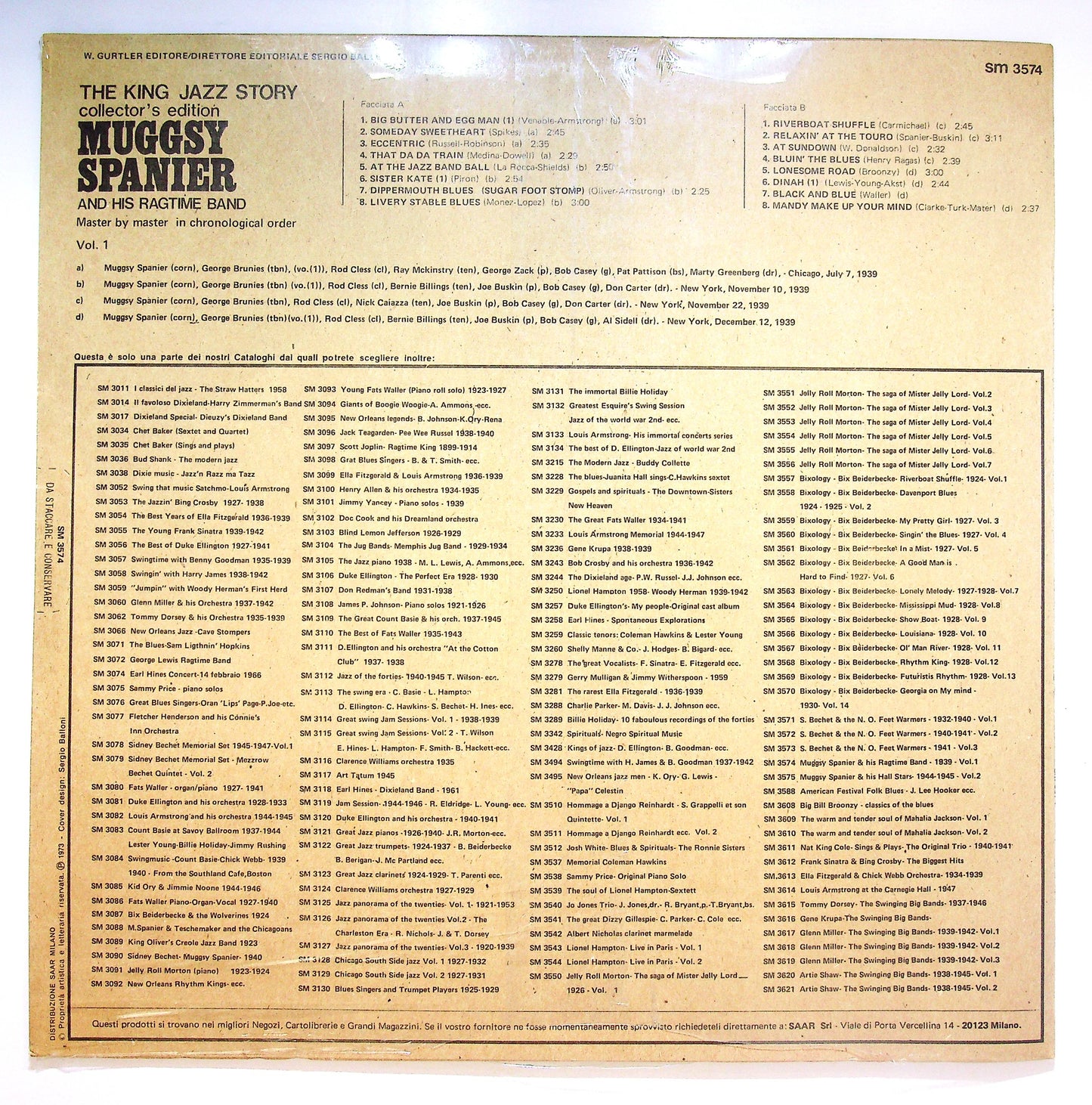 EBOND Muggsy Spanier And His Ragtime Band 1 Vinile V071093