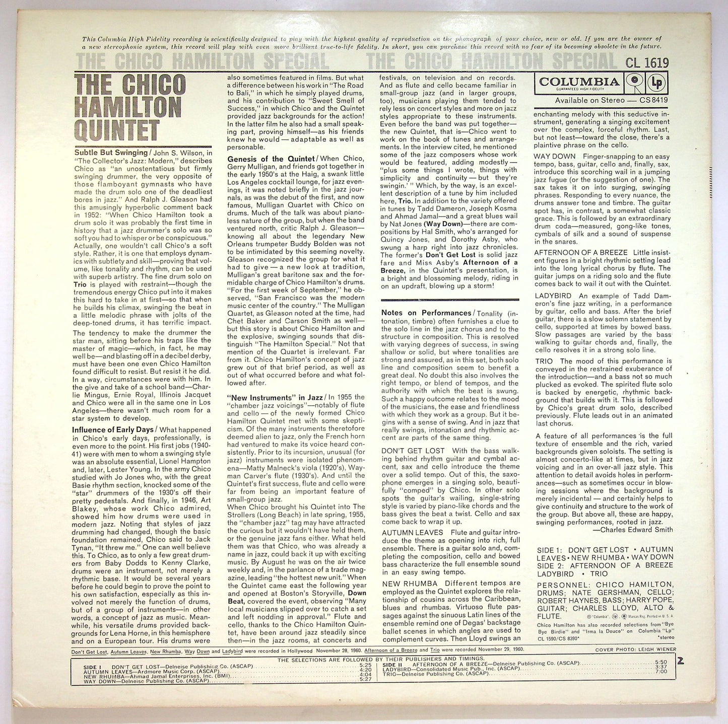 EBOND The Chico Hamilton Quintet - The Chico Hamilton Special Vinile V071136