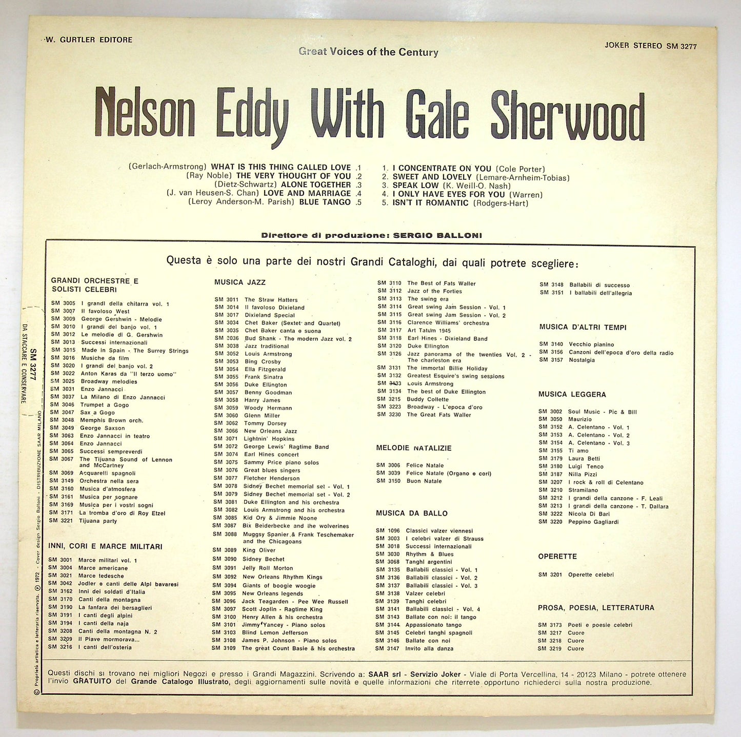 EBOND Nelson Eddy - Great Voices of the Century Vinile V071145
