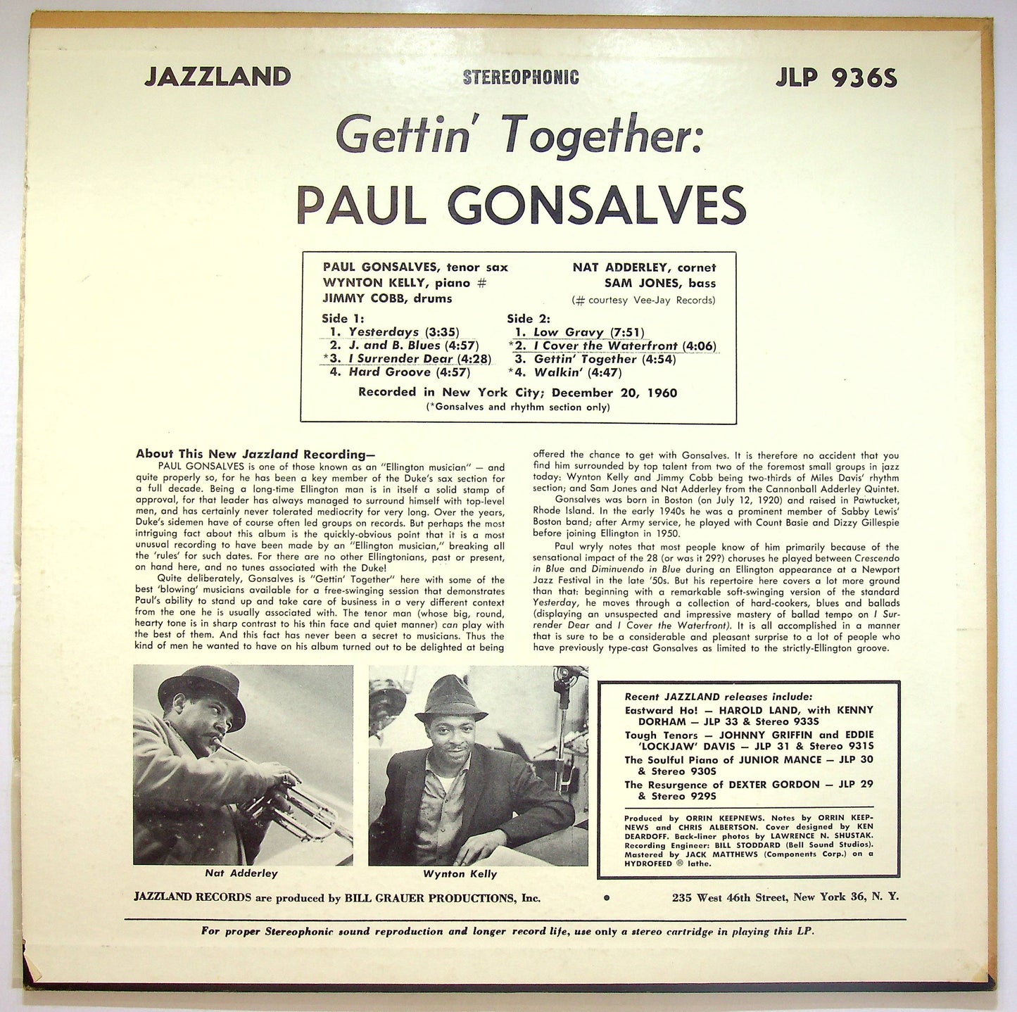 EBOND Paul Gonsalves - Gettin' Together Vinile V072018
