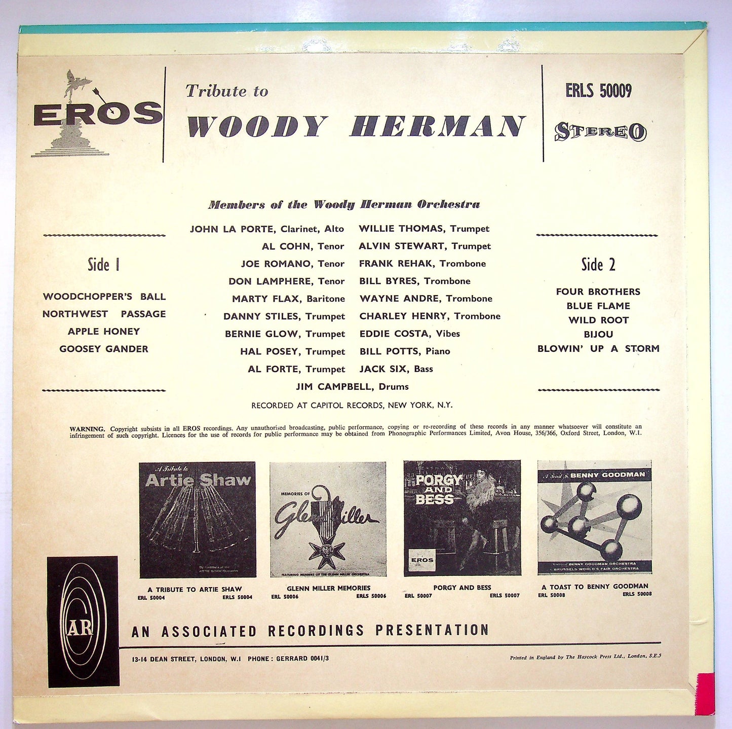EBOND A Tribute To Woody Hermand Vinile V072044