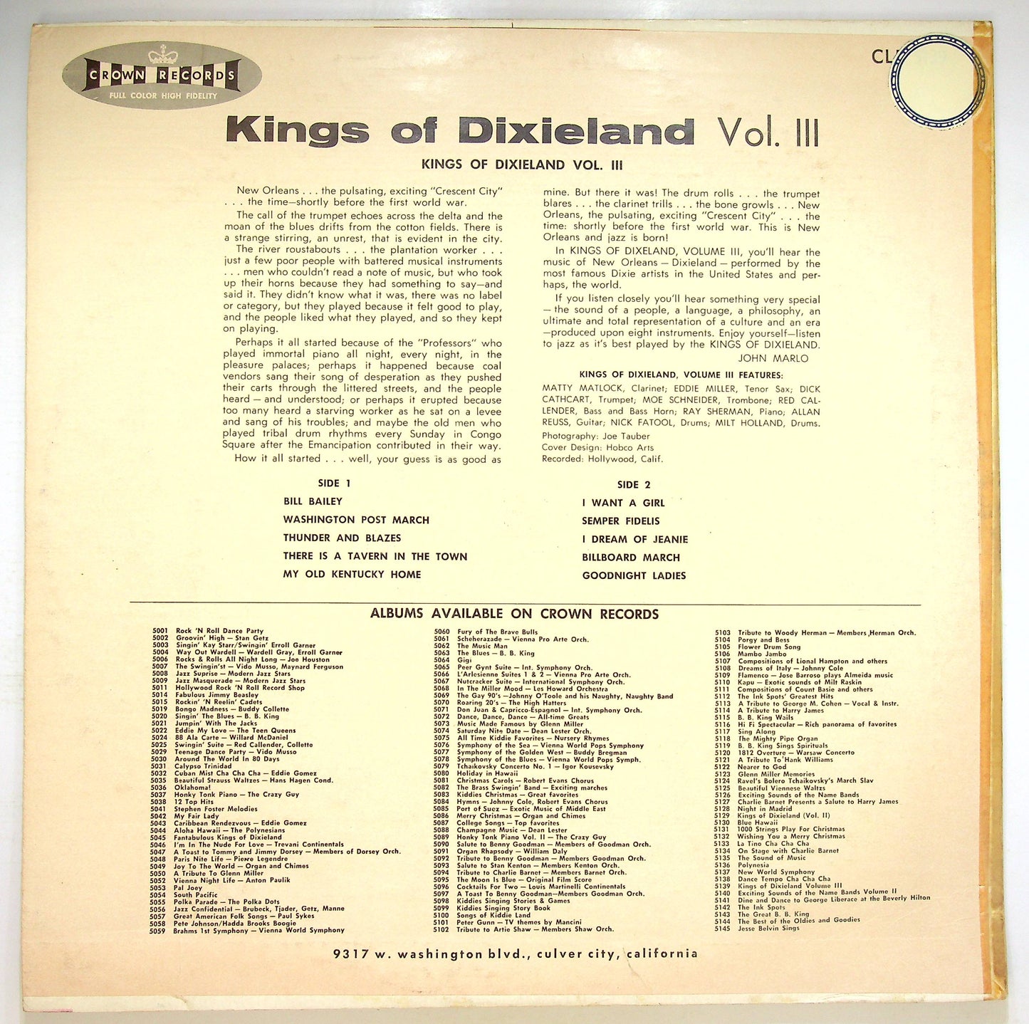 EBOND Kings Of Dixieland - Kings Of Dixieland Volume 3 Vinile V072061