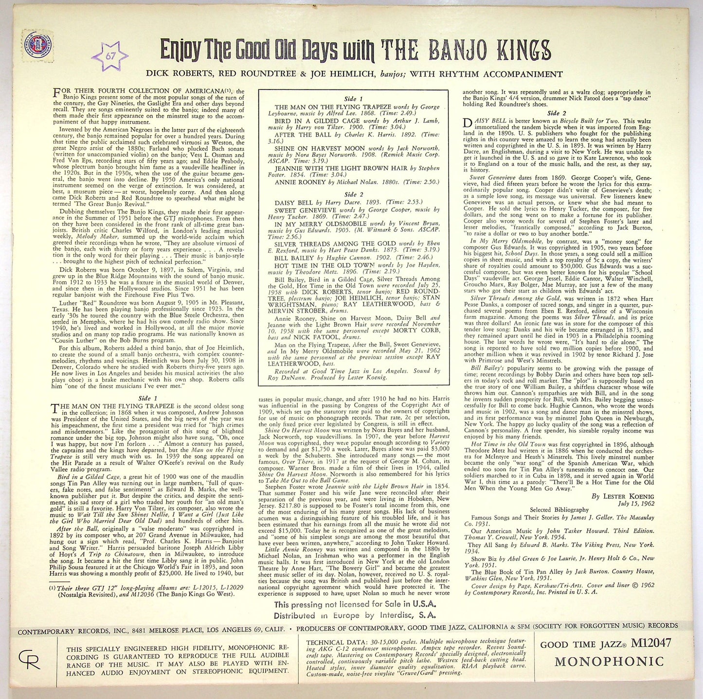 EBOND The Banjo Kings - Enjoy The Good Old Days With Vinile V072064