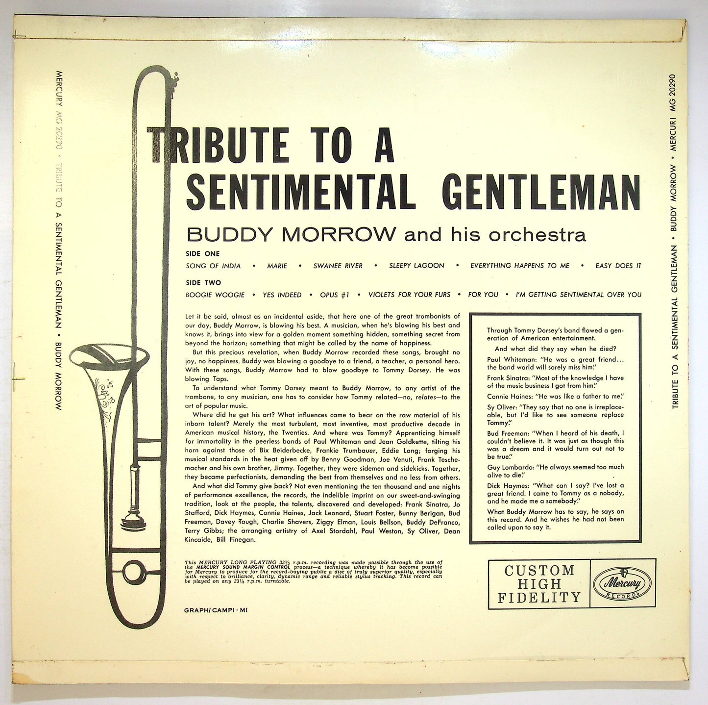 EBOND Buddy Morrow - Tribute To A Sentimental Gentleman Vinile V072068
