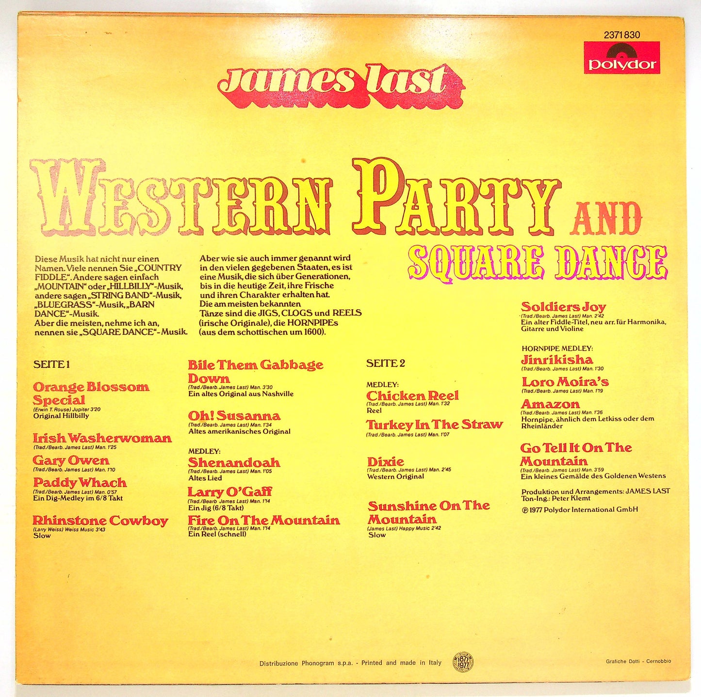 EBOND James Last - Western Party And Square Dance Vinile V072071