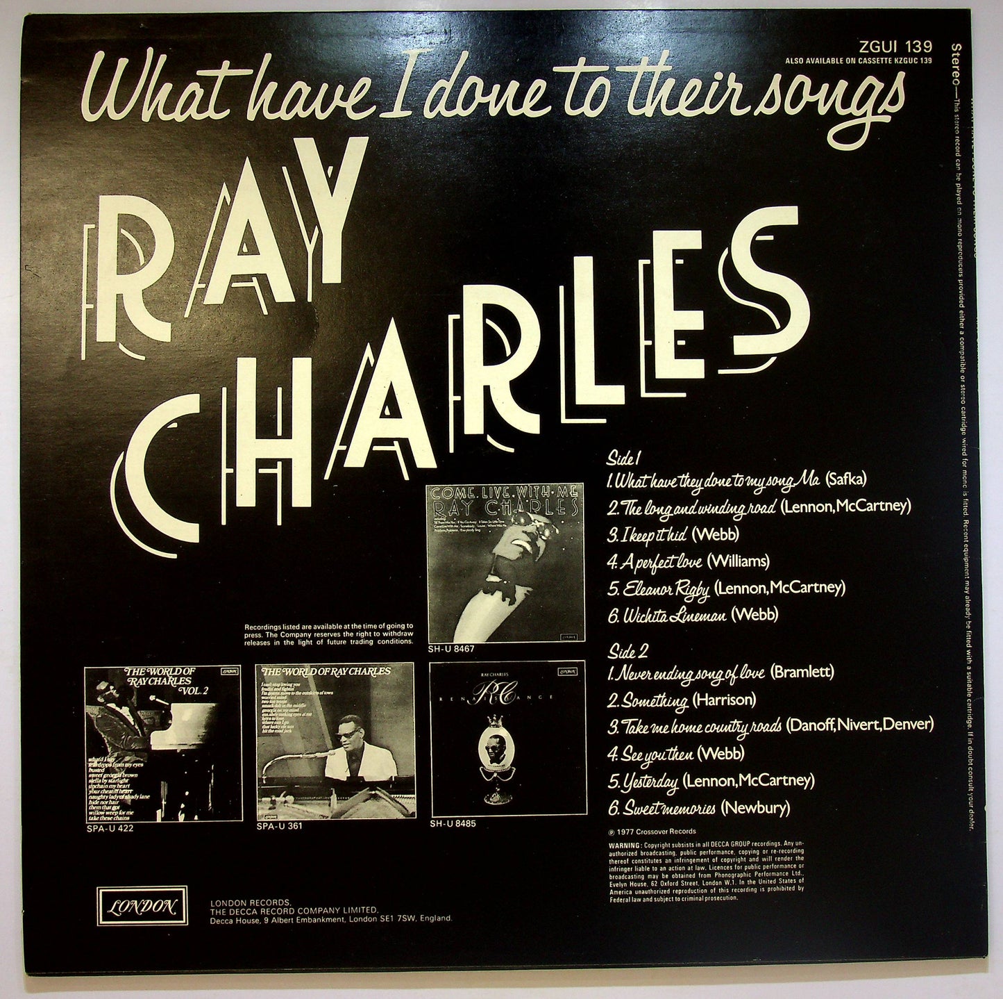 EBOND Ray Charles - What Have I Done To Their Songs Vinile V072125