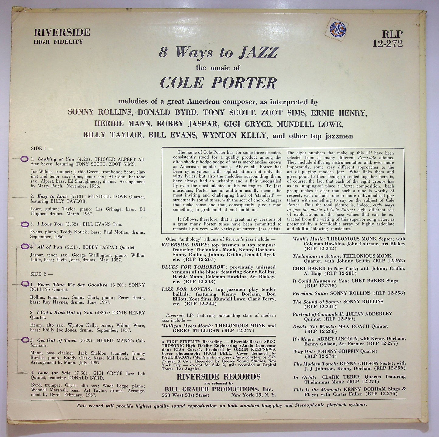 EBOND Various - 8 Ways to Jazz - the music of Cole Porter Vinile V073032