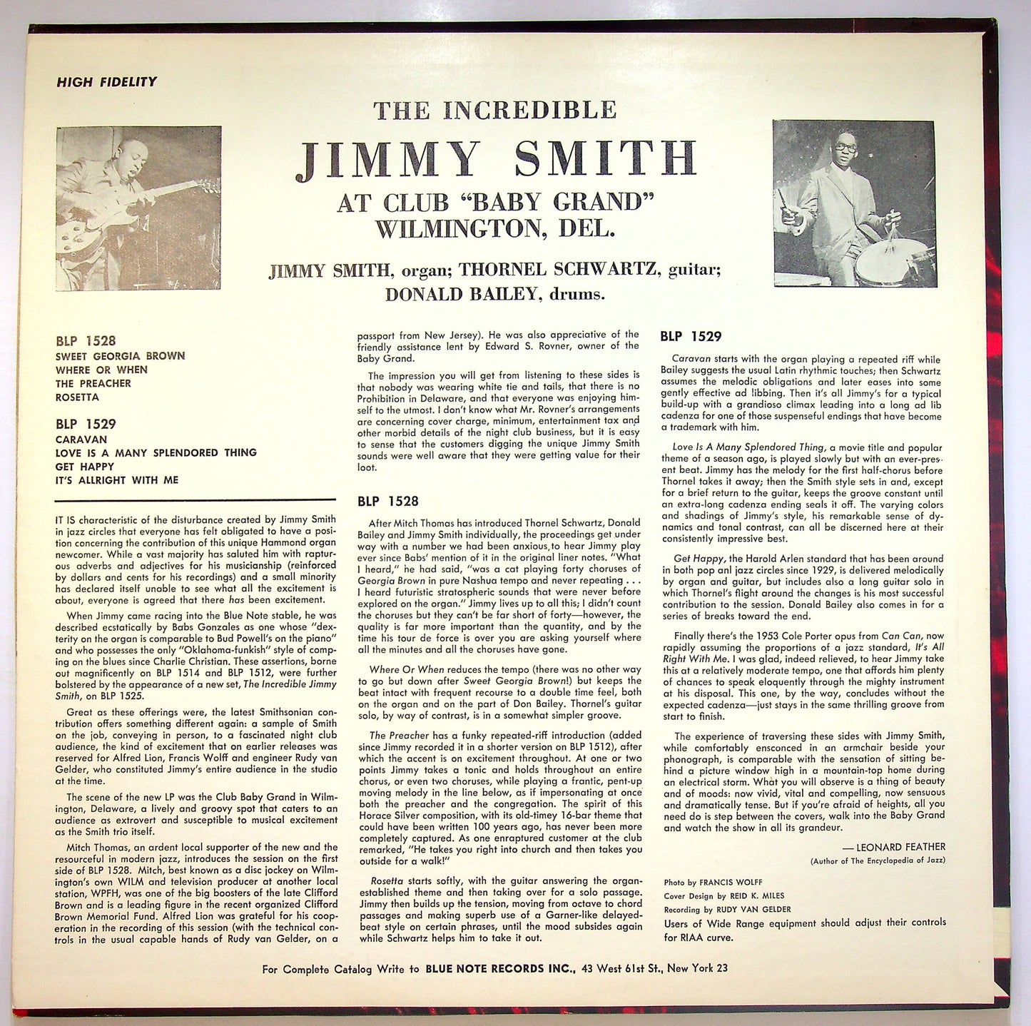 EBOND The Incredible Jimmy Smith At Club Baby Grand Wilmington Vinile V073039