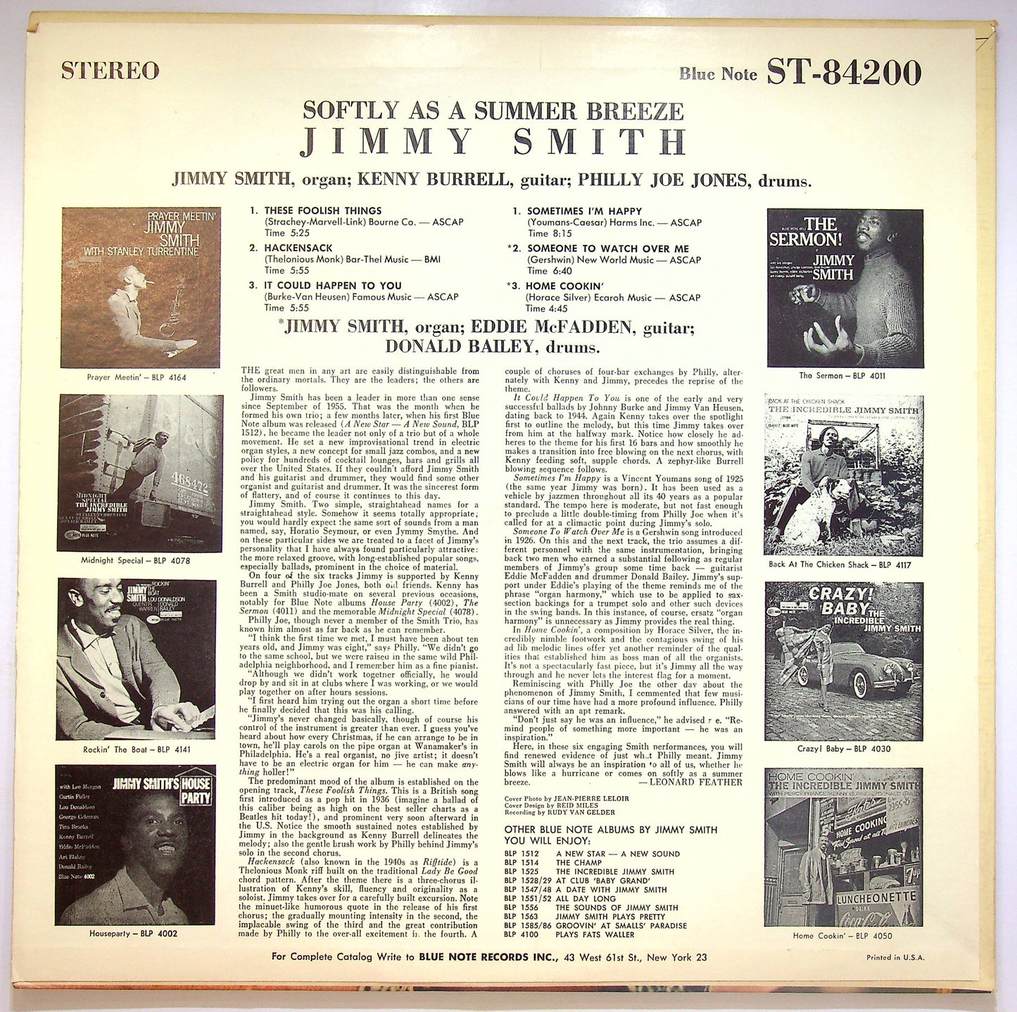 EBOND Jimmy Smith - Softly As A Summer Breeze Vinile V073042