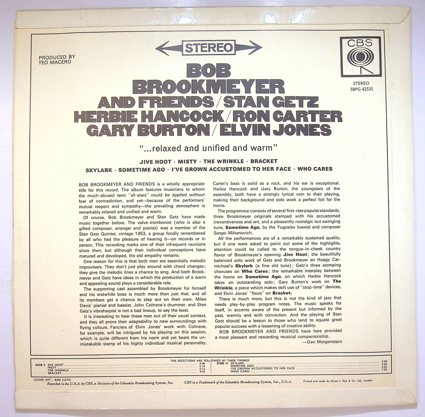 EBOND Bob Brookmeyer - Bob Brookmeyer And Friends Vinile V073129