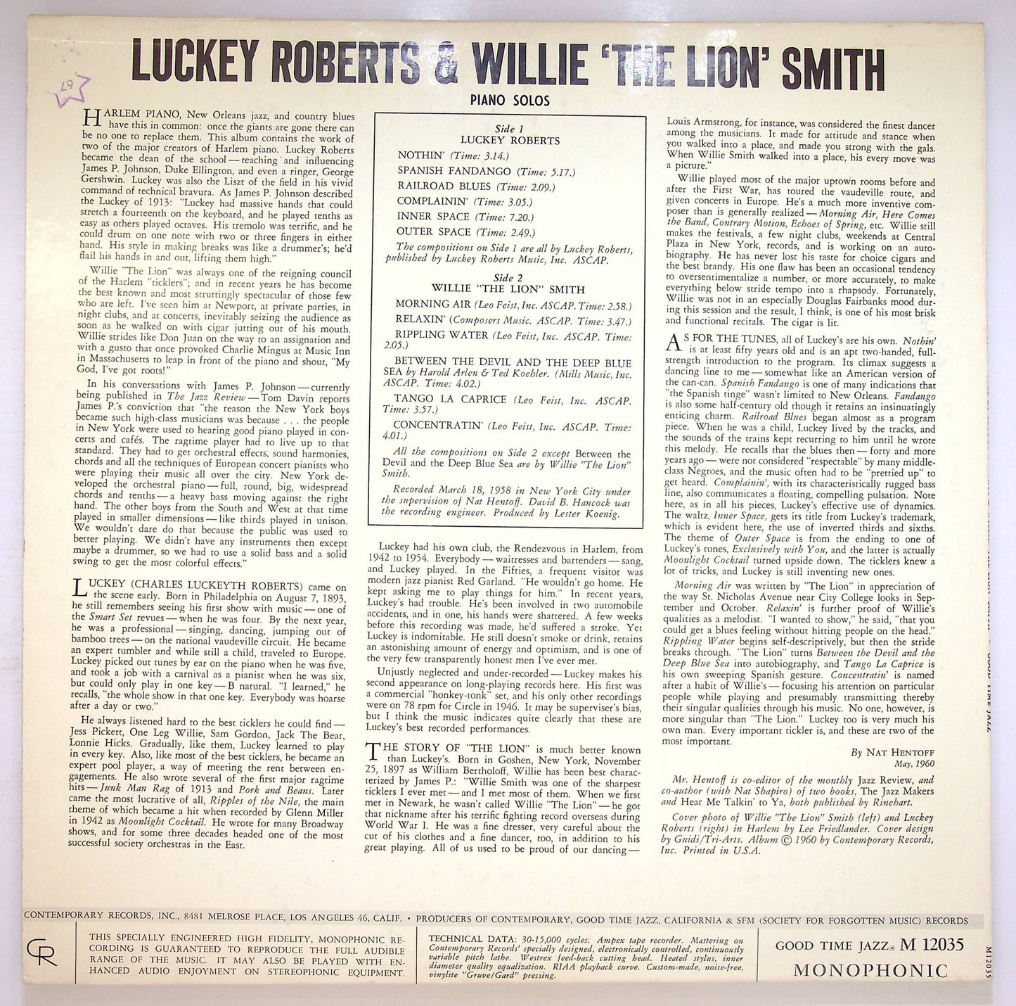 EBOND Luckey & The Lion - Harlem Piano Solos Vinile V074034