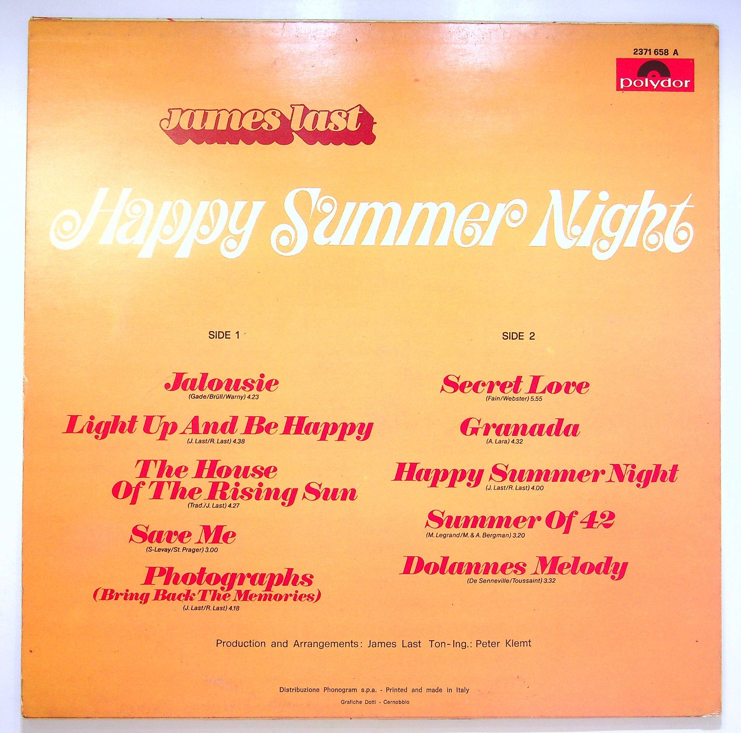 EBOND James Last - Happy Summer Night Vinile V074104