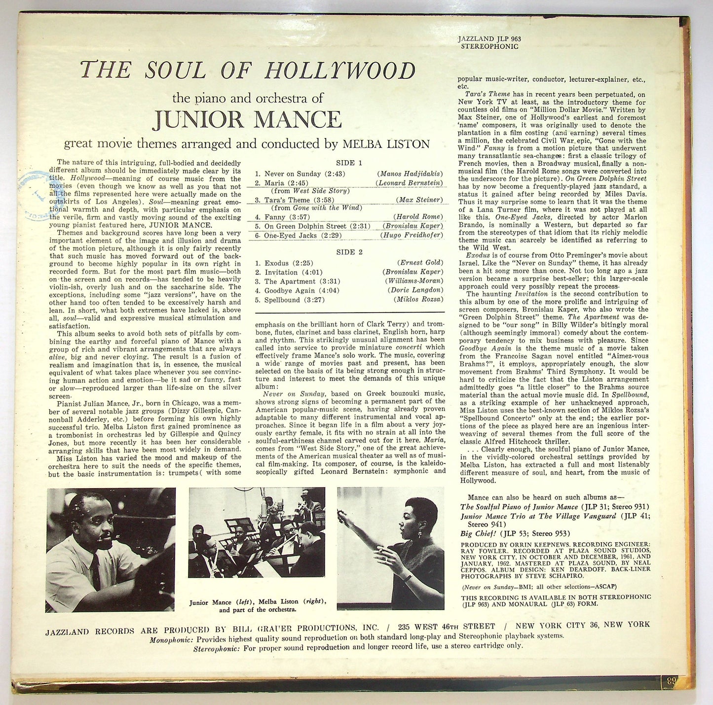 EBOND Junior Mance - The Soul Of Hollywood(Deep Groove) Vinile V074129