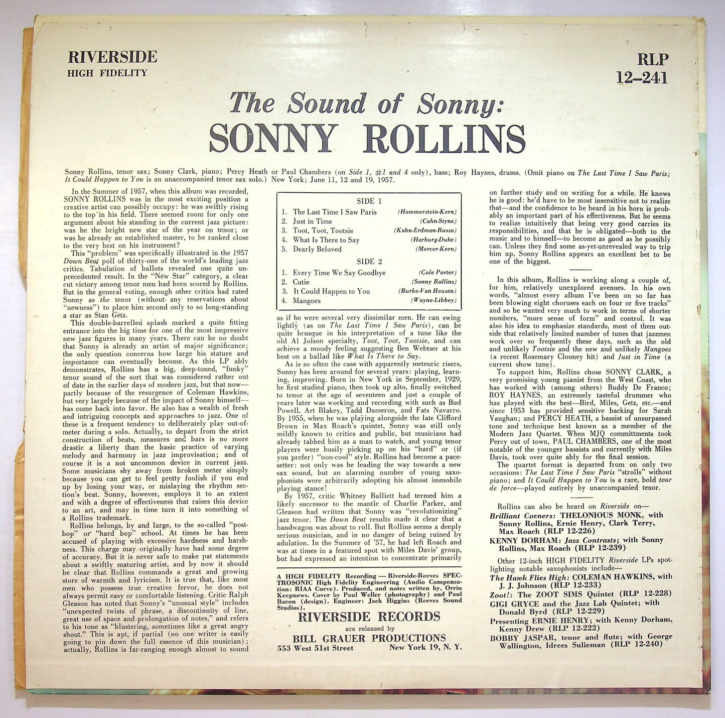 EBOND Sonny Rollins - The Sound Of Sonny Vinile V074148