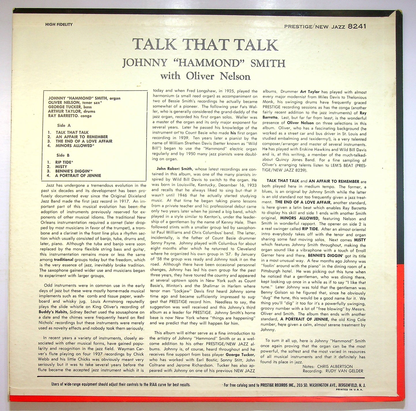 EBOND Johnny ''Hammond'' Smith - Talk That Talk (deep groove) Vinile V075034