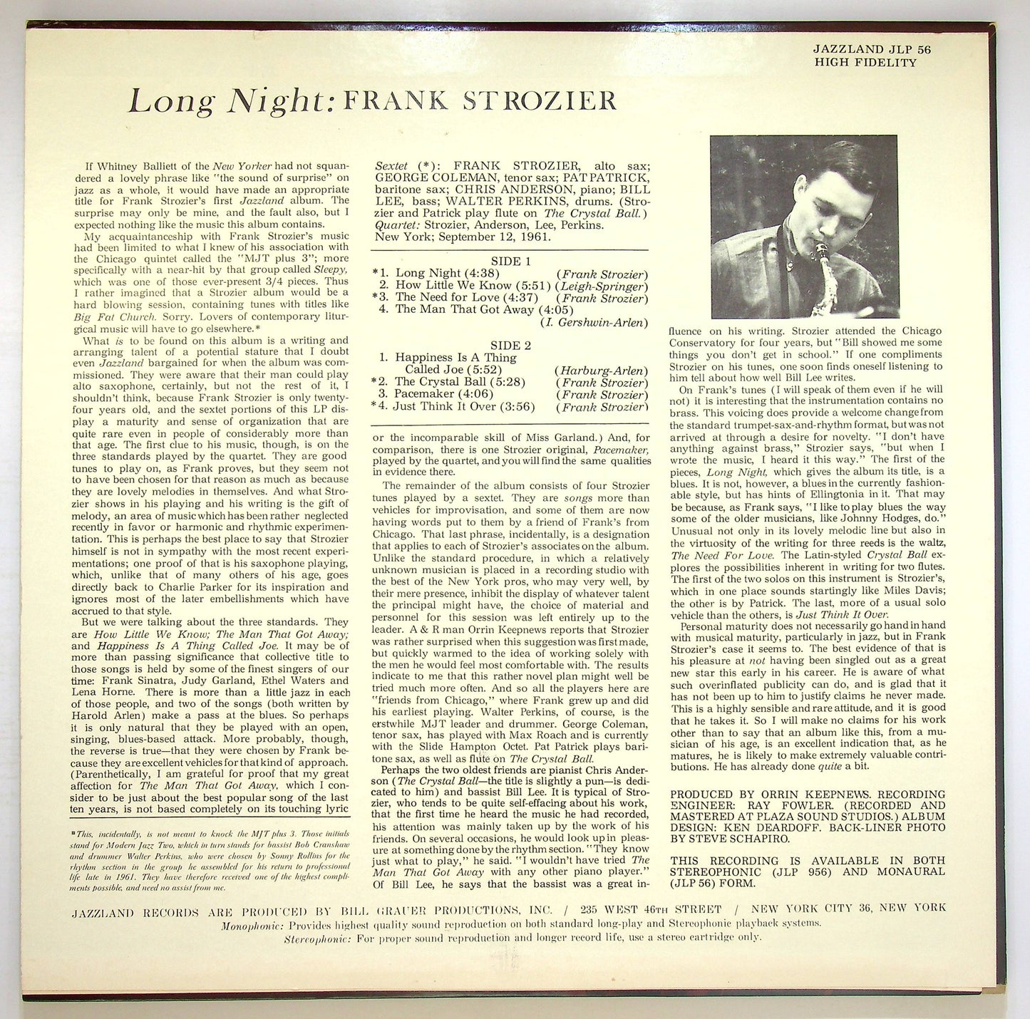 EBOND Frank Strozier - Long Night Vinile V075040