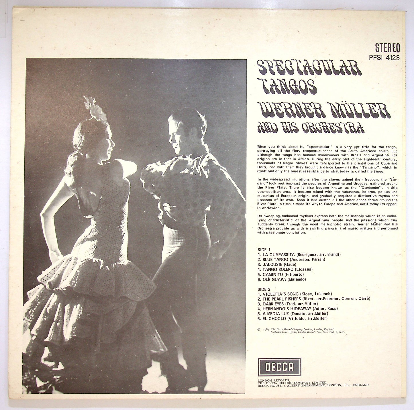 EBOND Werner Muller And His Orchestra* - Spectacular Tangos Vinile V075070