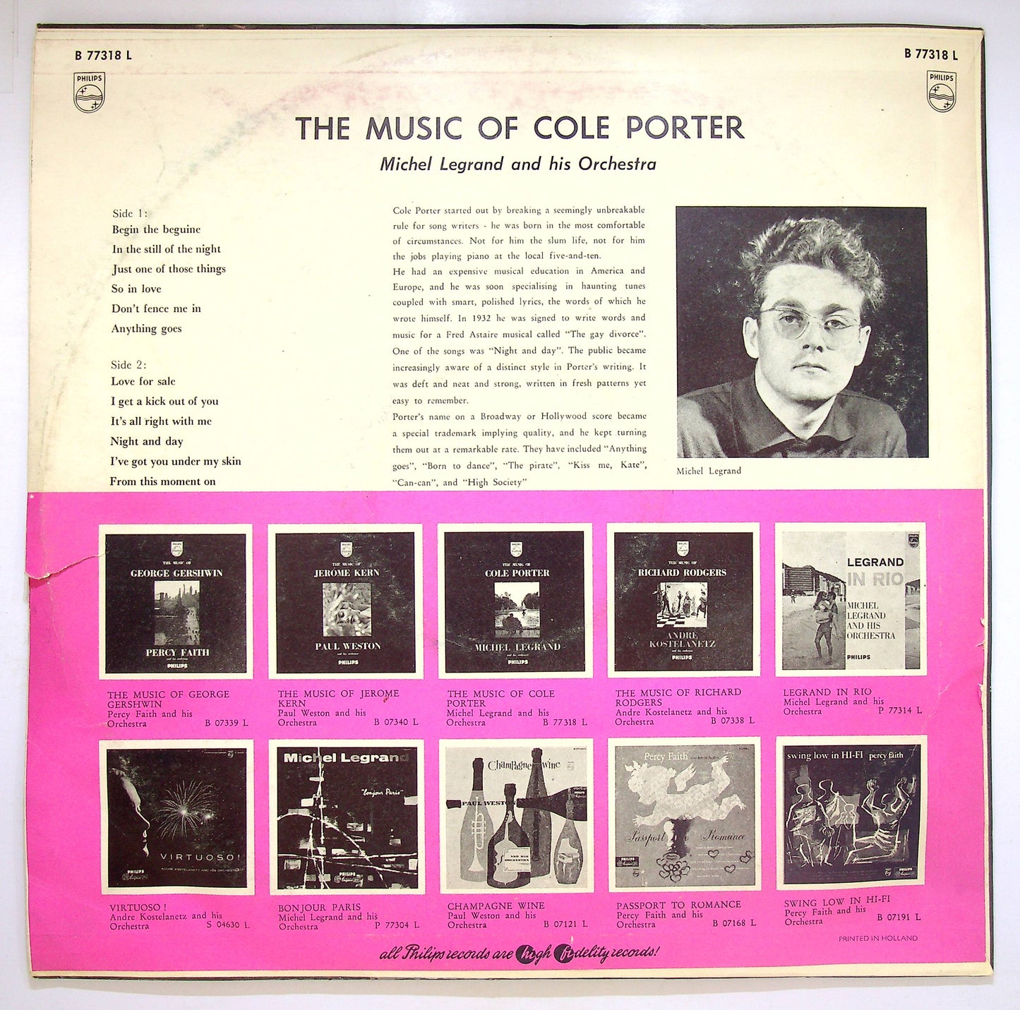 EBOND Michel Legrand And His Orchestra - The Music Of Cole Porter Vinile V075072