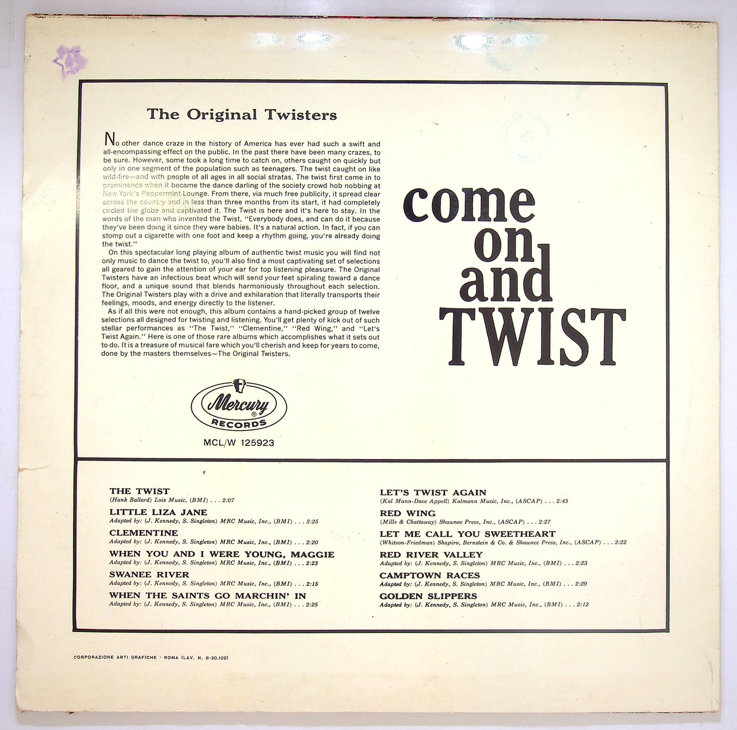 EBOND The Original Twisters - Come On And Twist Vinile V075073