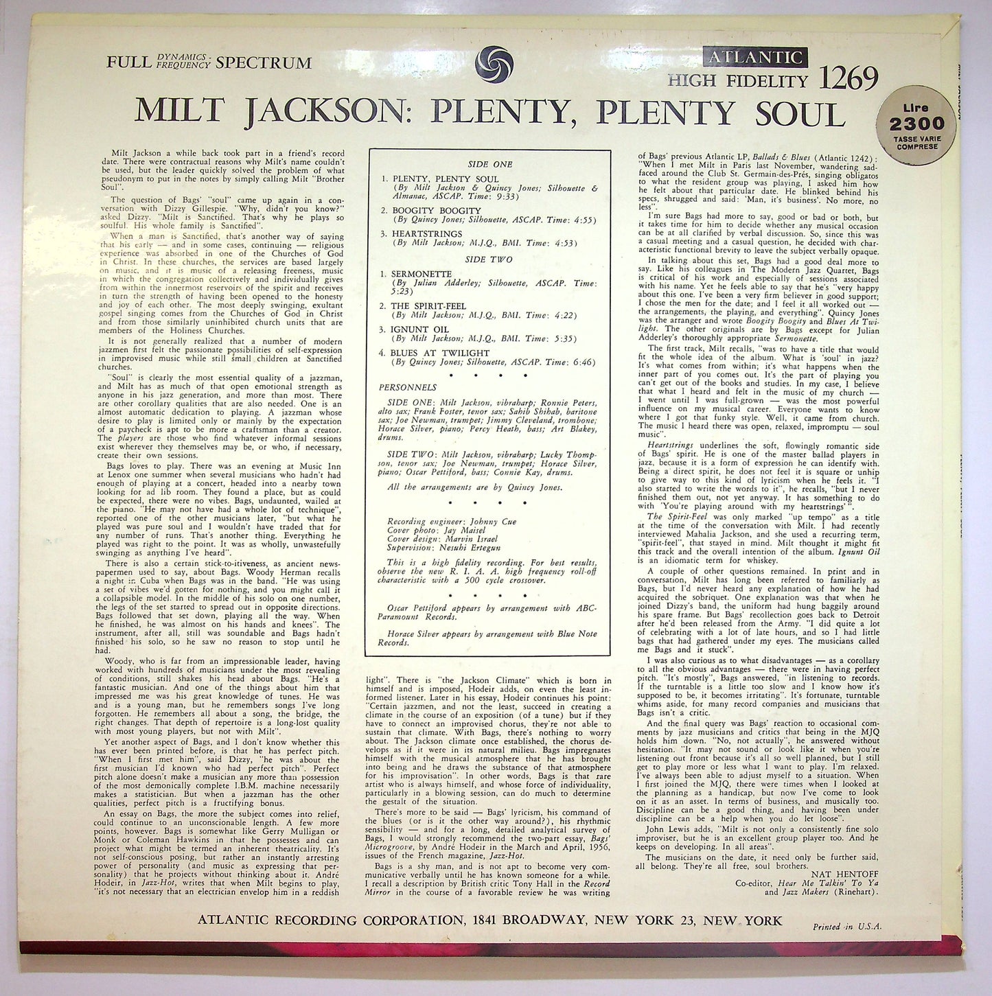 EBOND Milt Jackson - Plenty, Plenty Soul Vinile V075121