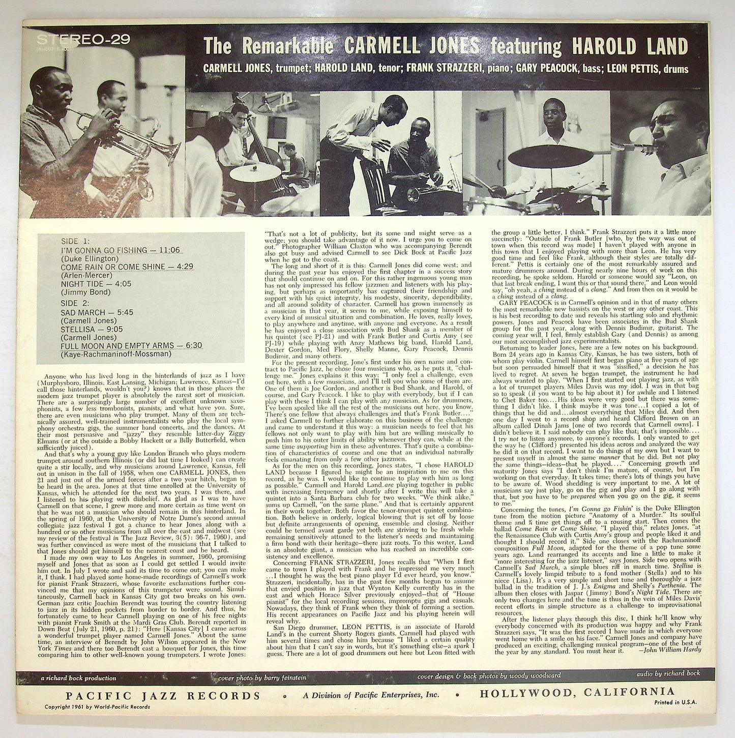 EBOND Carmell Jones ft Harold Land - The Remarkable Carmell Jones Vinile V075124