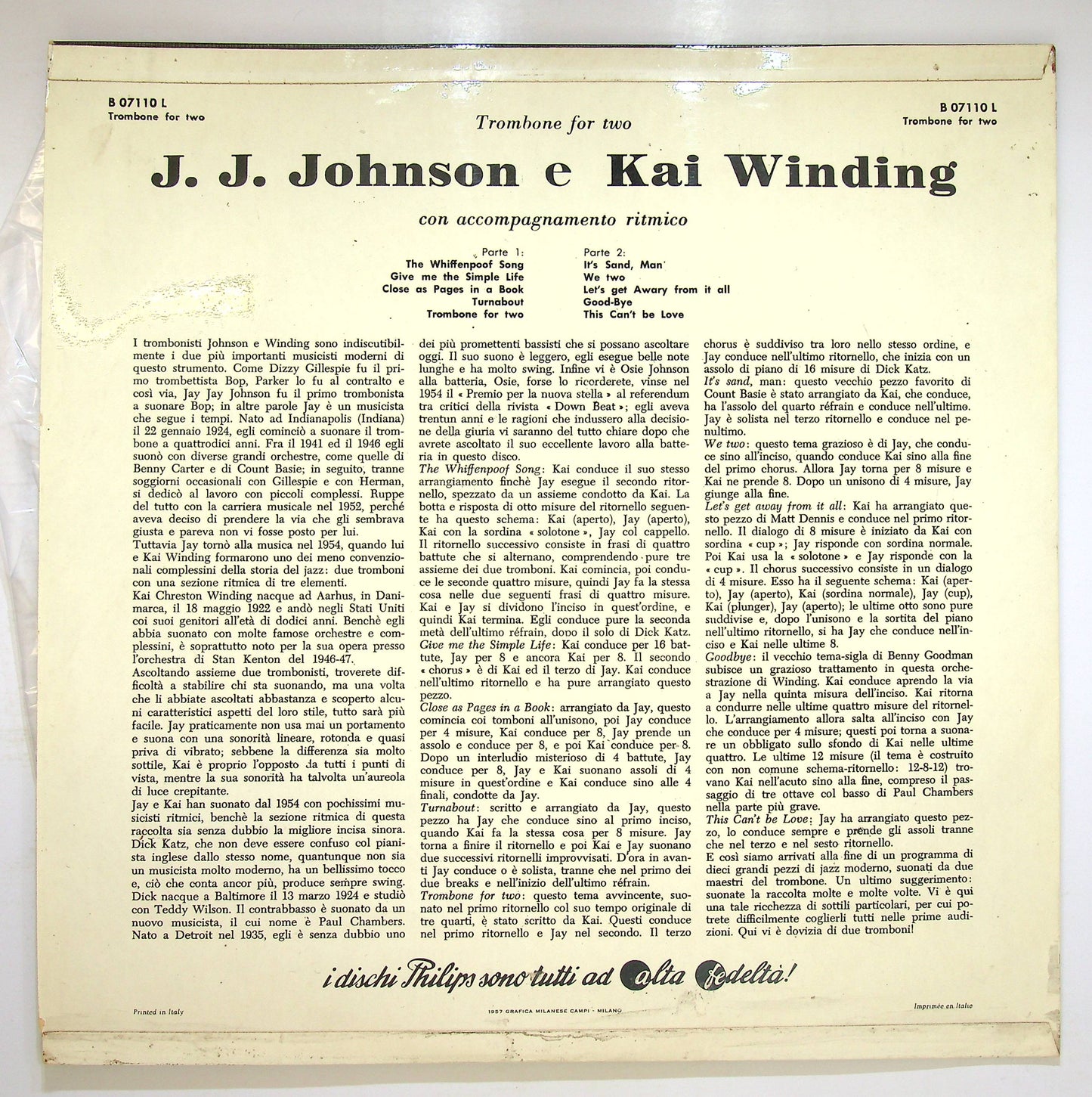 EBOND J.J. Johnson And Kai Winding - Trombone For Two Vinile V075126