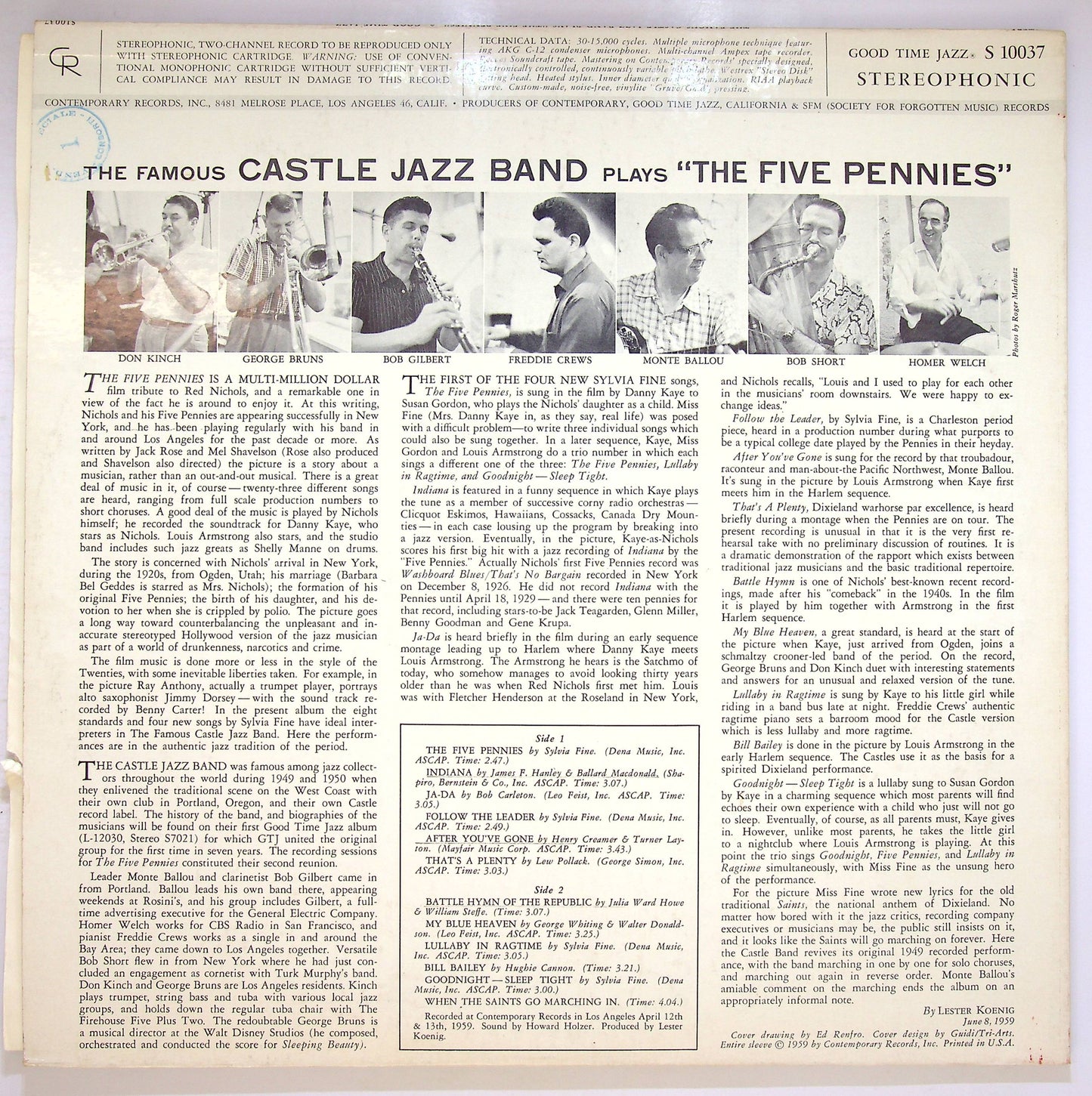 EBOND The Famous Castle Jazz Band - Plays The Five Pennies Vinile V075134