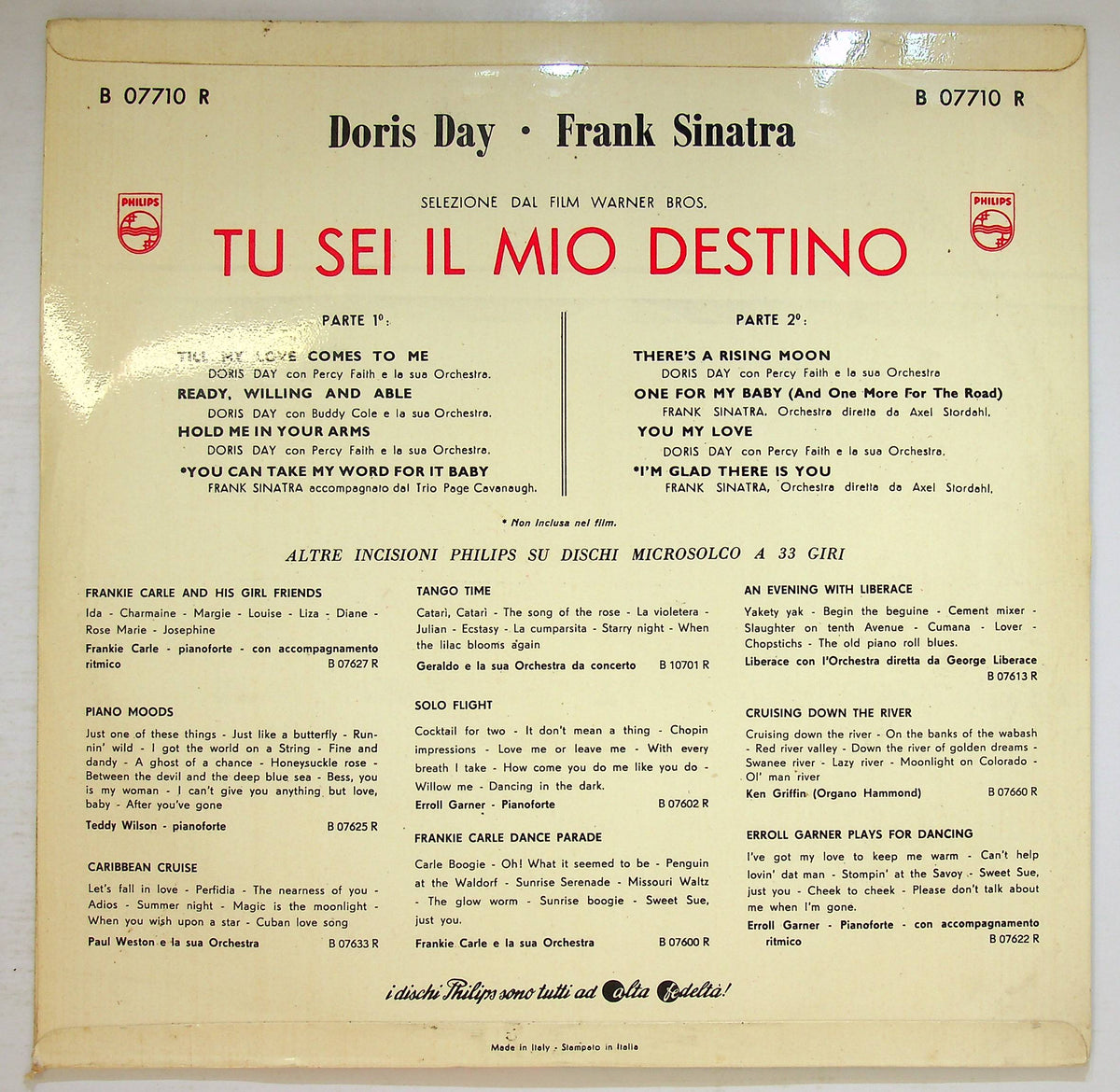 EBOND Doris Day , Frank Sinatra - Tu sei il mio destino Vinile V076009