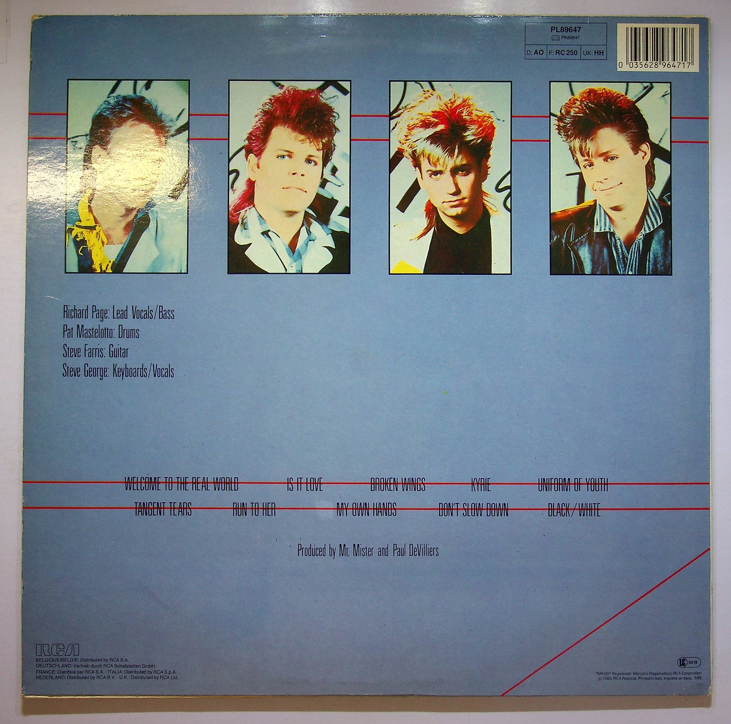 EBOND Mr. Mister - Welcome To The Real World Vinile V077011
