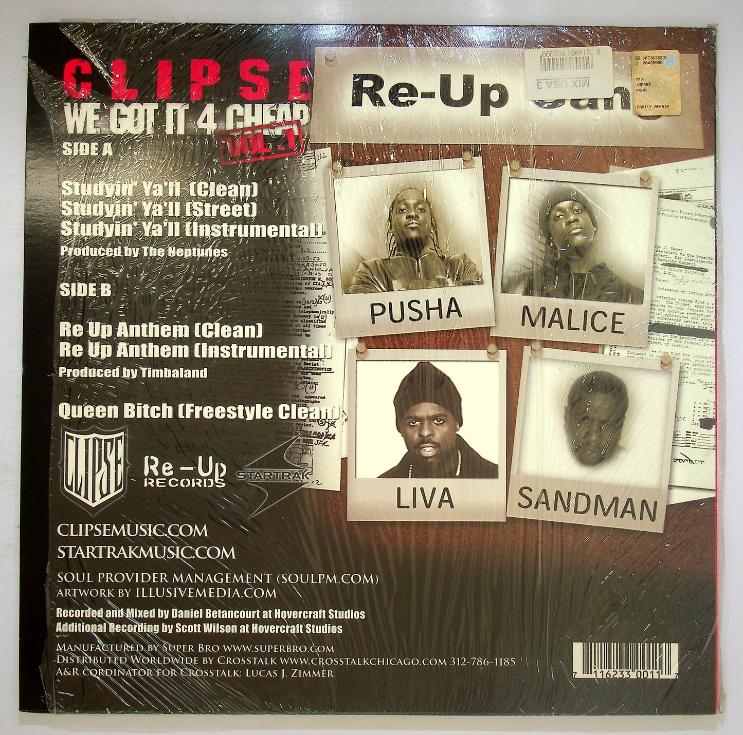 EBOND Clipse Ft. Pharrell - Studyin' Ya'll / Re Up Anthem Vinile V077014