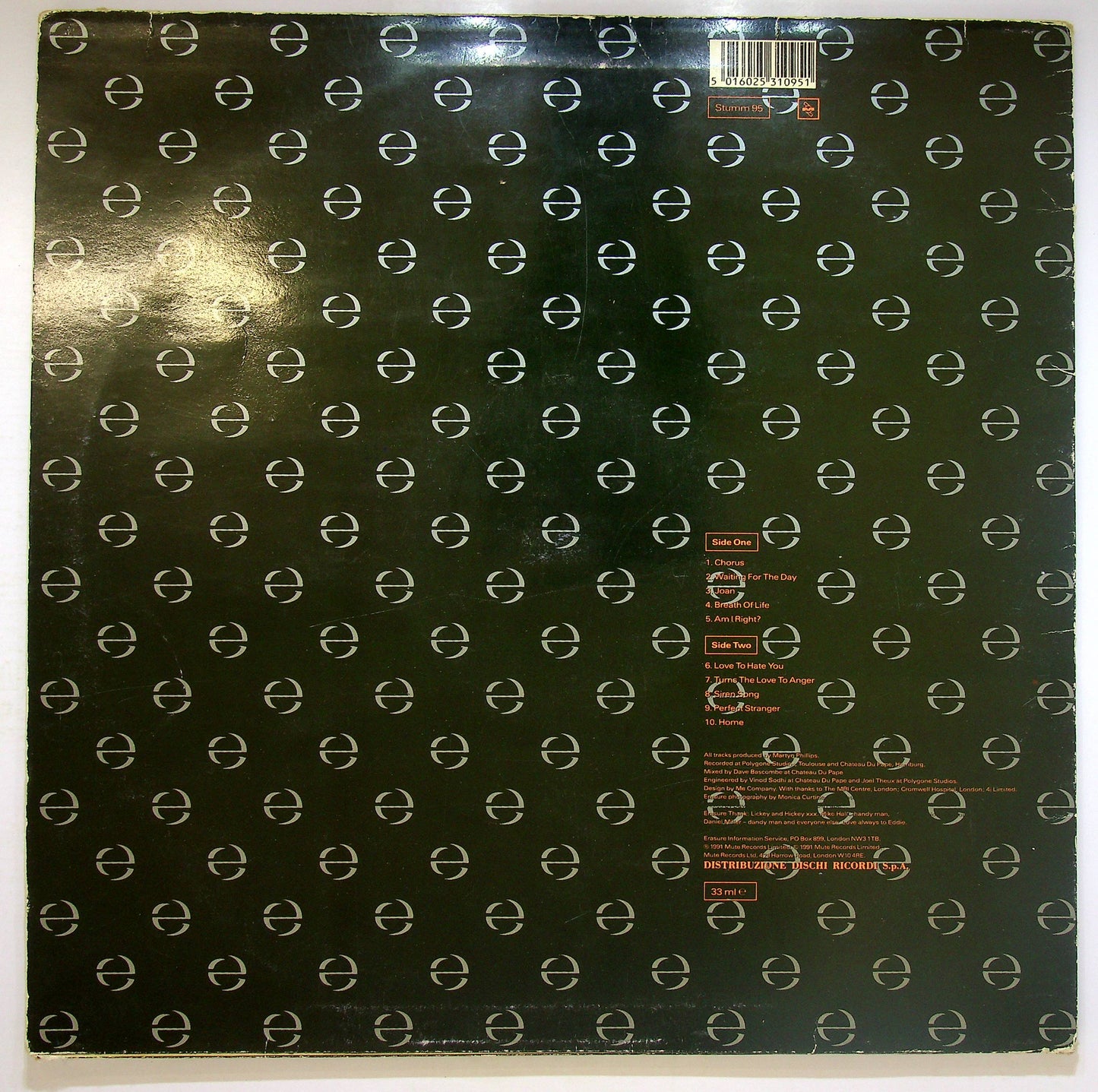 EBOND Erasure - Chorus Vinile V078023