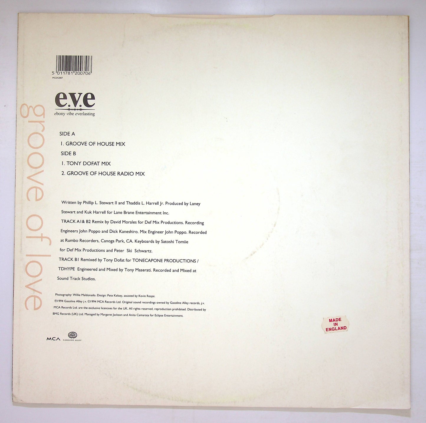 EBOND Ebony Vibe Everlasting - Groove Of Love (Part 2) Vinile V079112