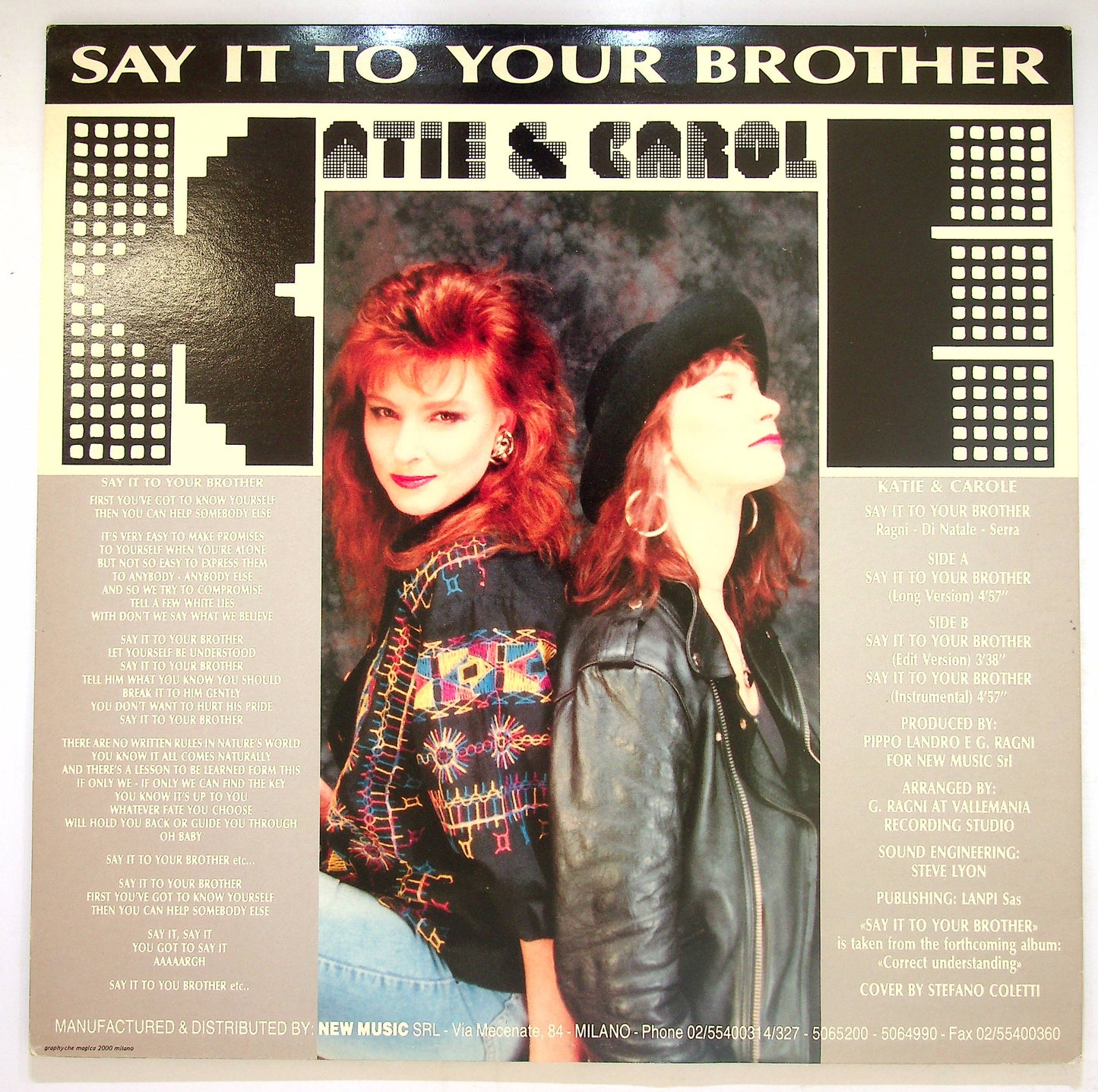 EBOND Katie & Carole - Say It To Your Brother Vinile V079116